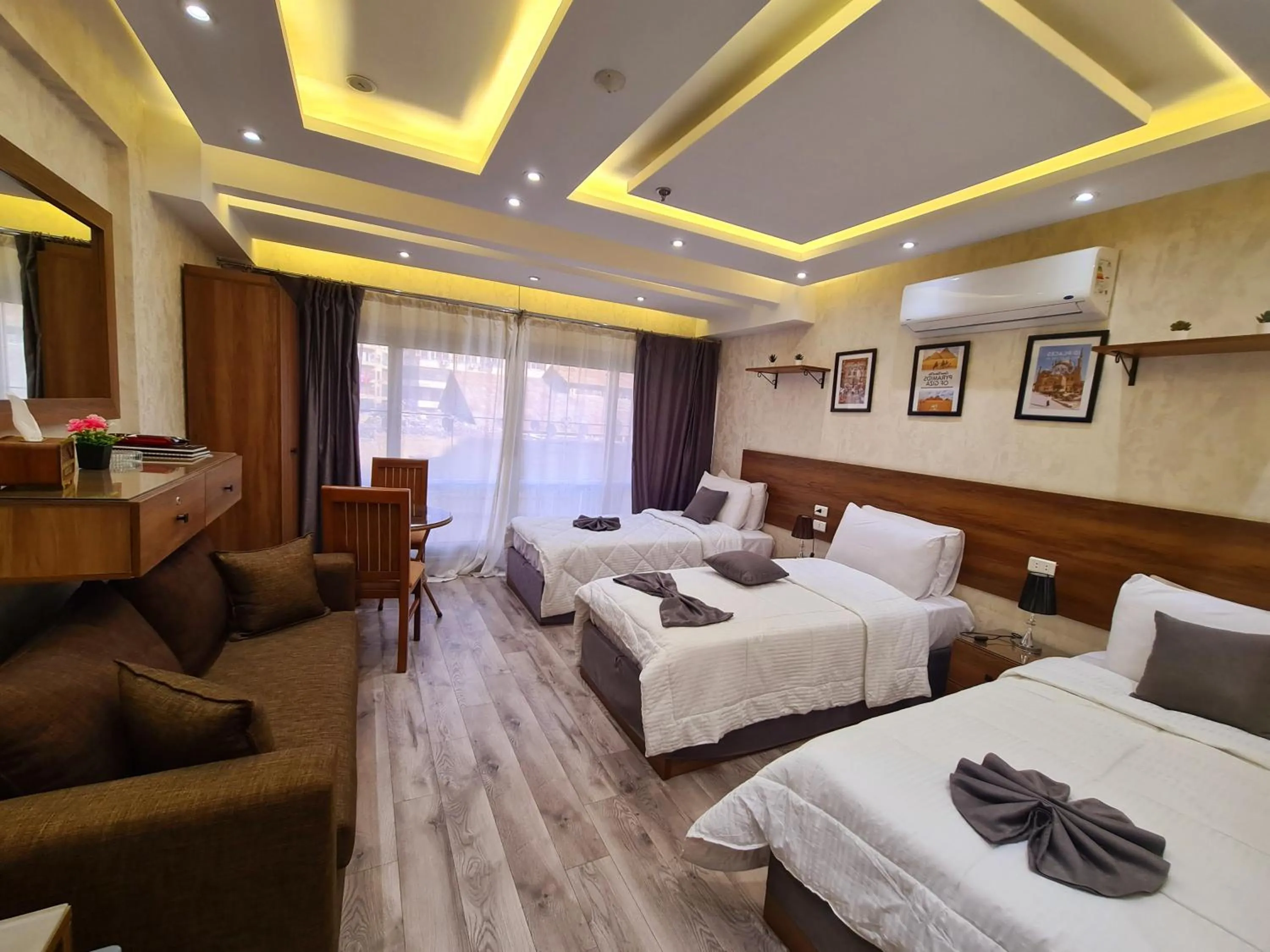 Bed in tourist hotel cairo downtown