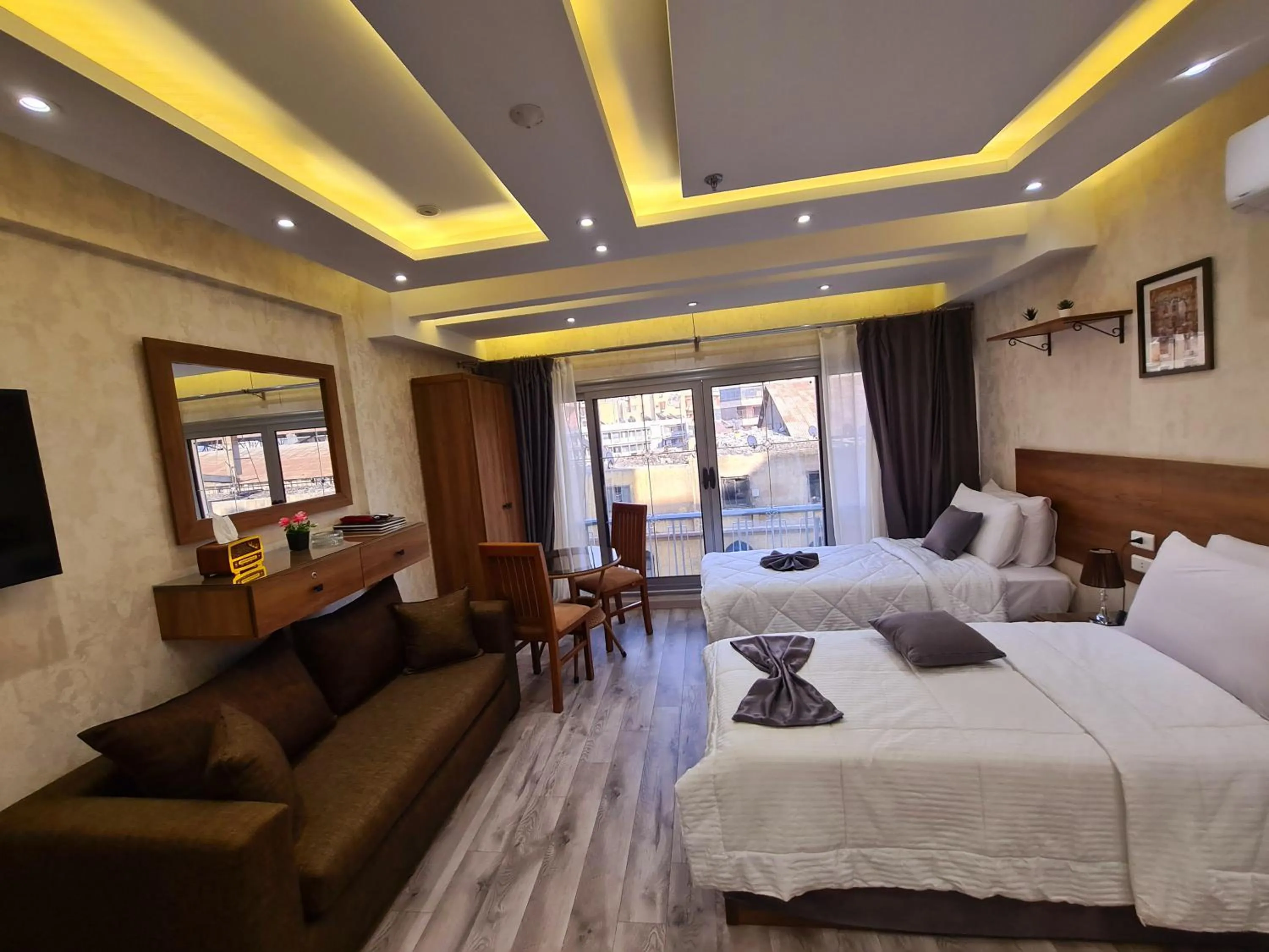 Communal lounge/ TV room in tourist hotel cairo downtown