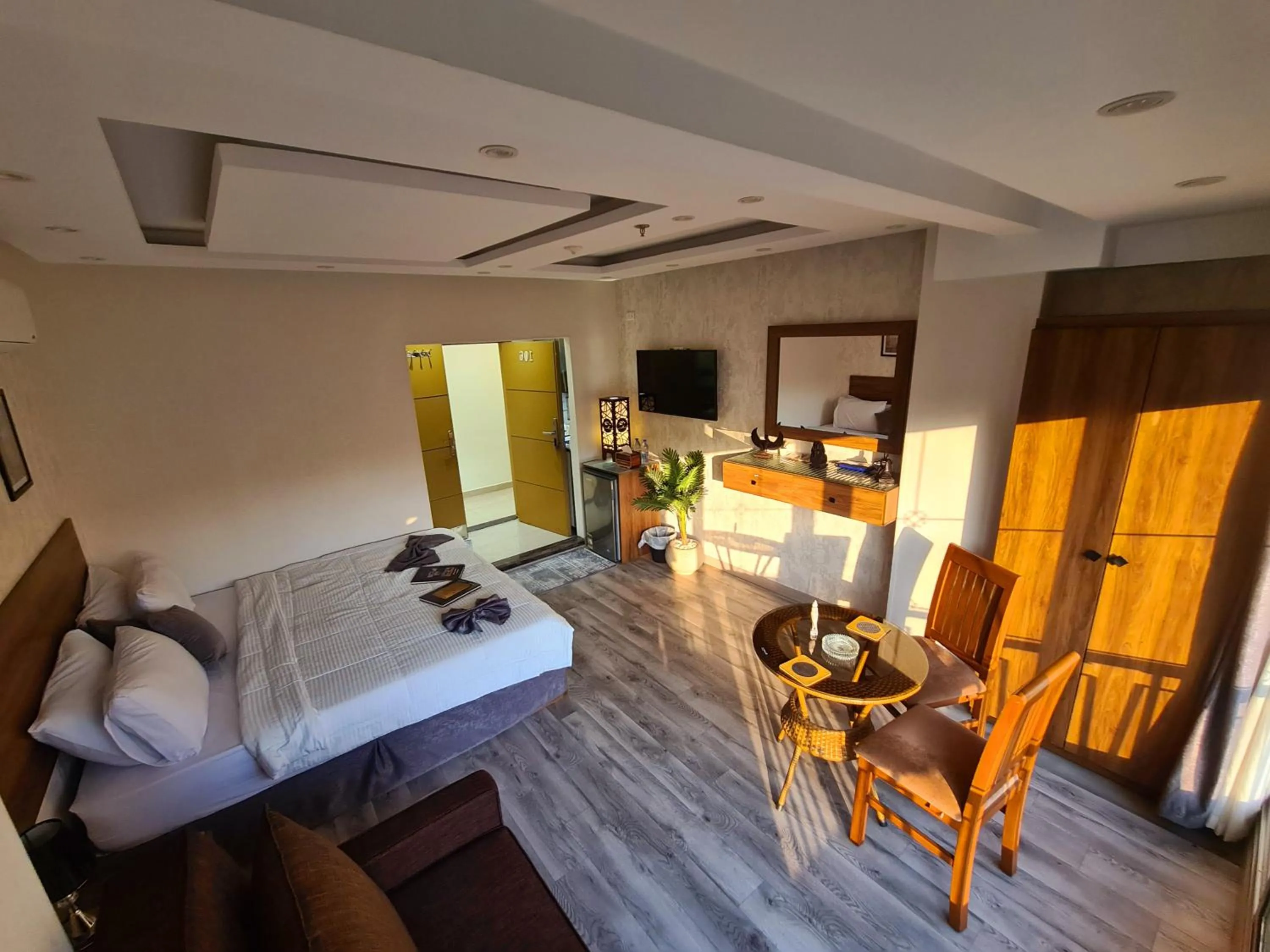 Communal lounge/ TV room in tourist hotel cairo downtown