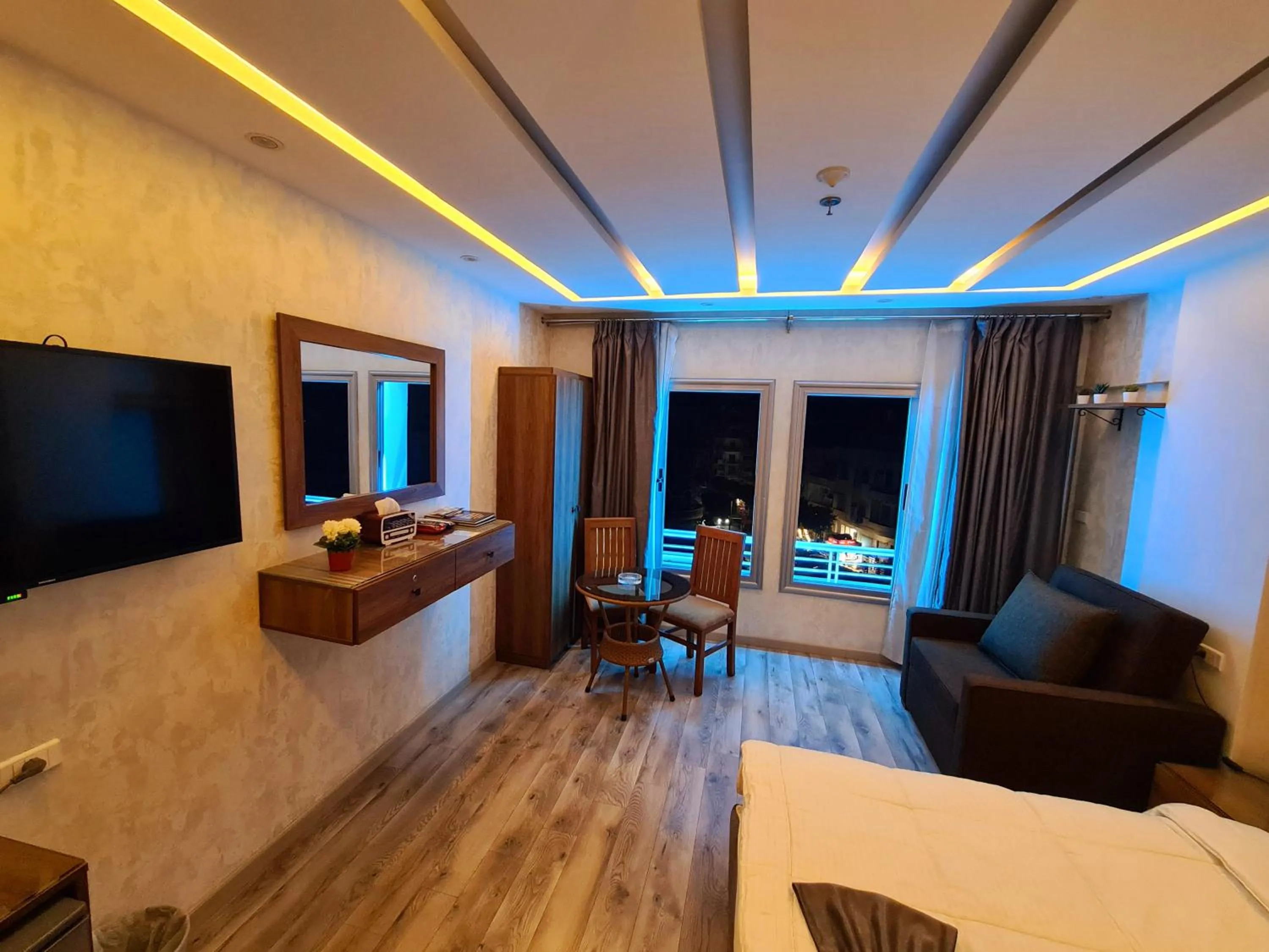Communal lounge/ TV room in tourist hotel cairo downtown