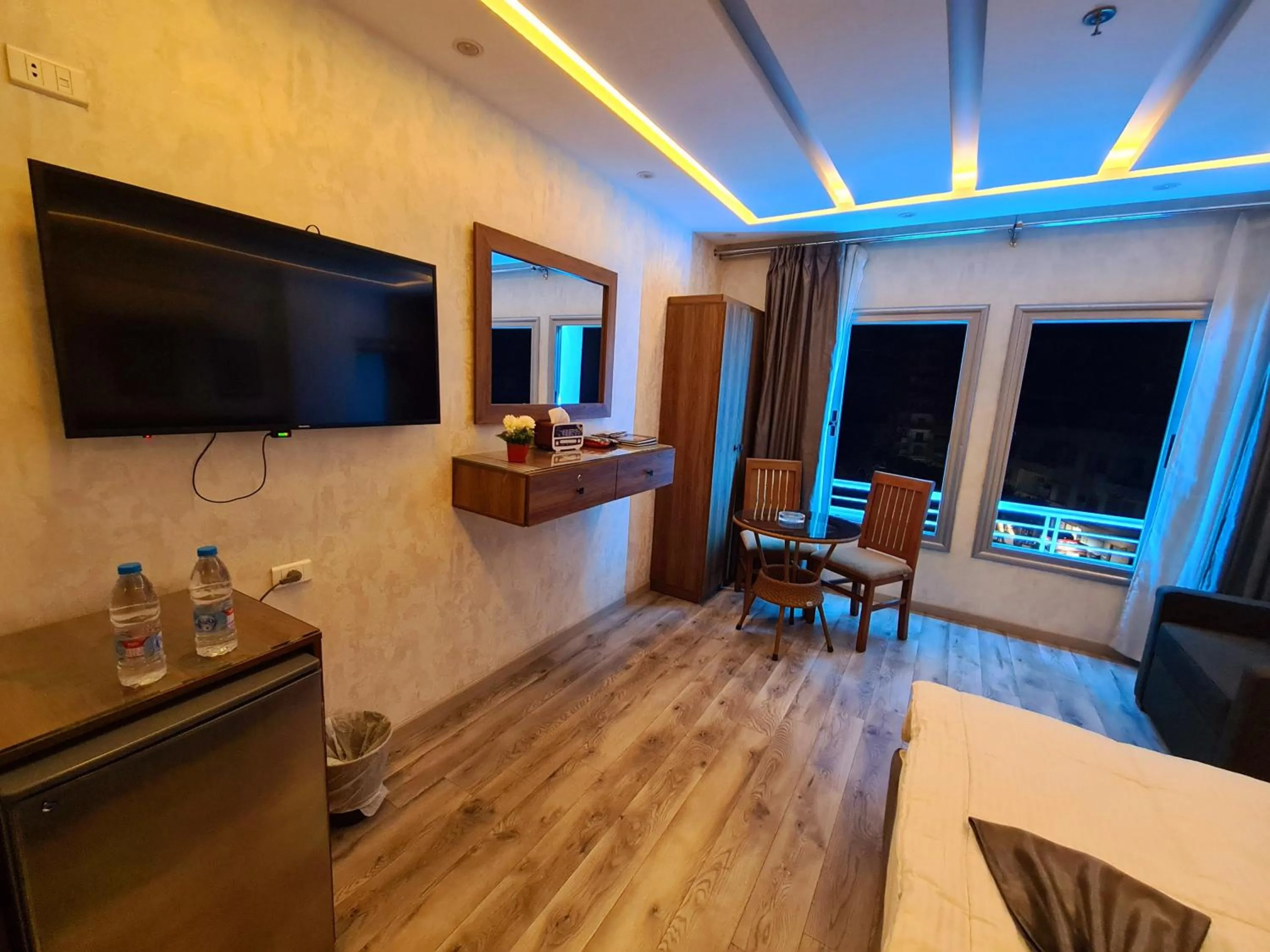 Communal lounge/ TV room in tourist hotel cairo downtown