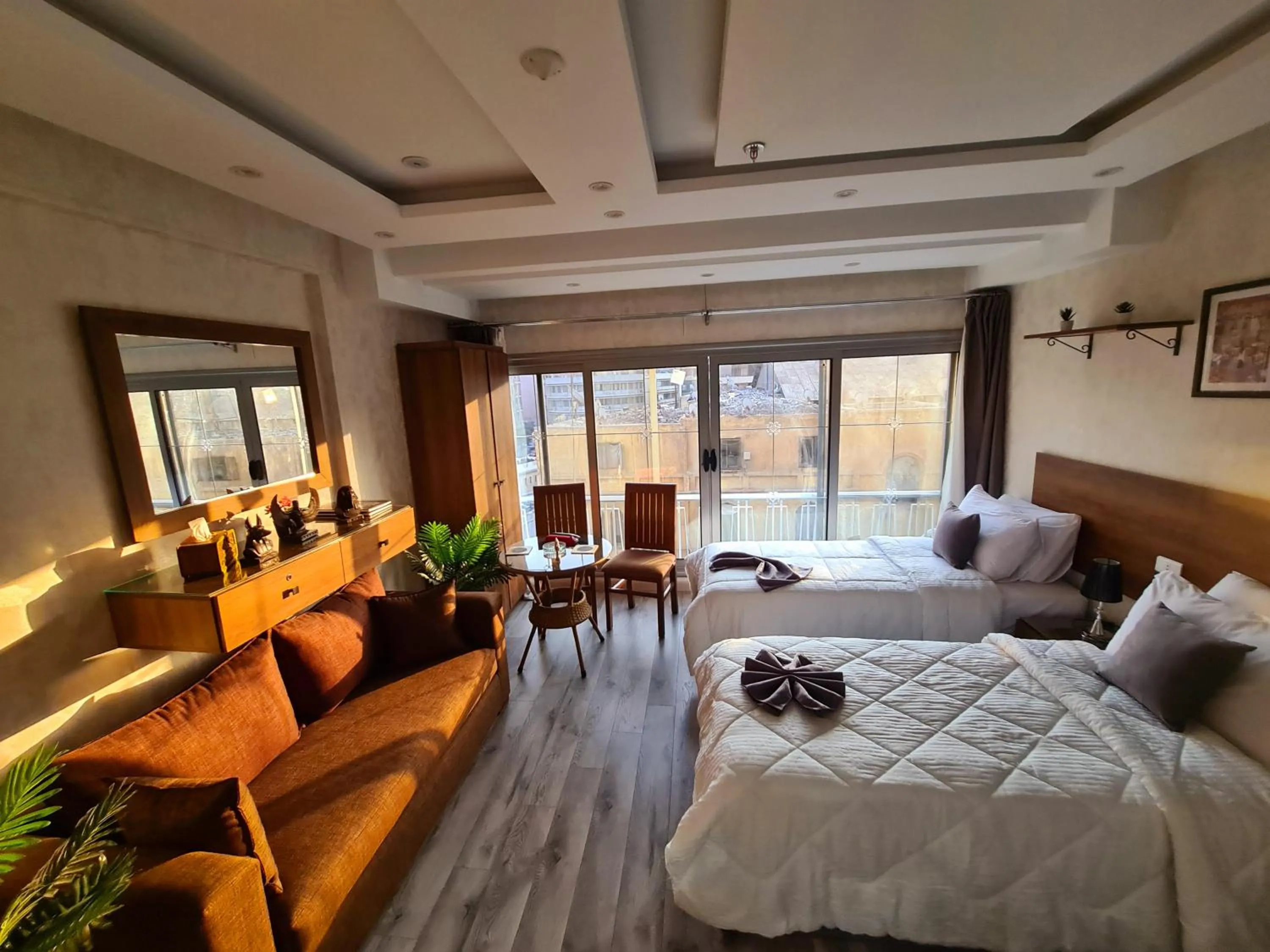 Bed in tourist hotel cairo downtown