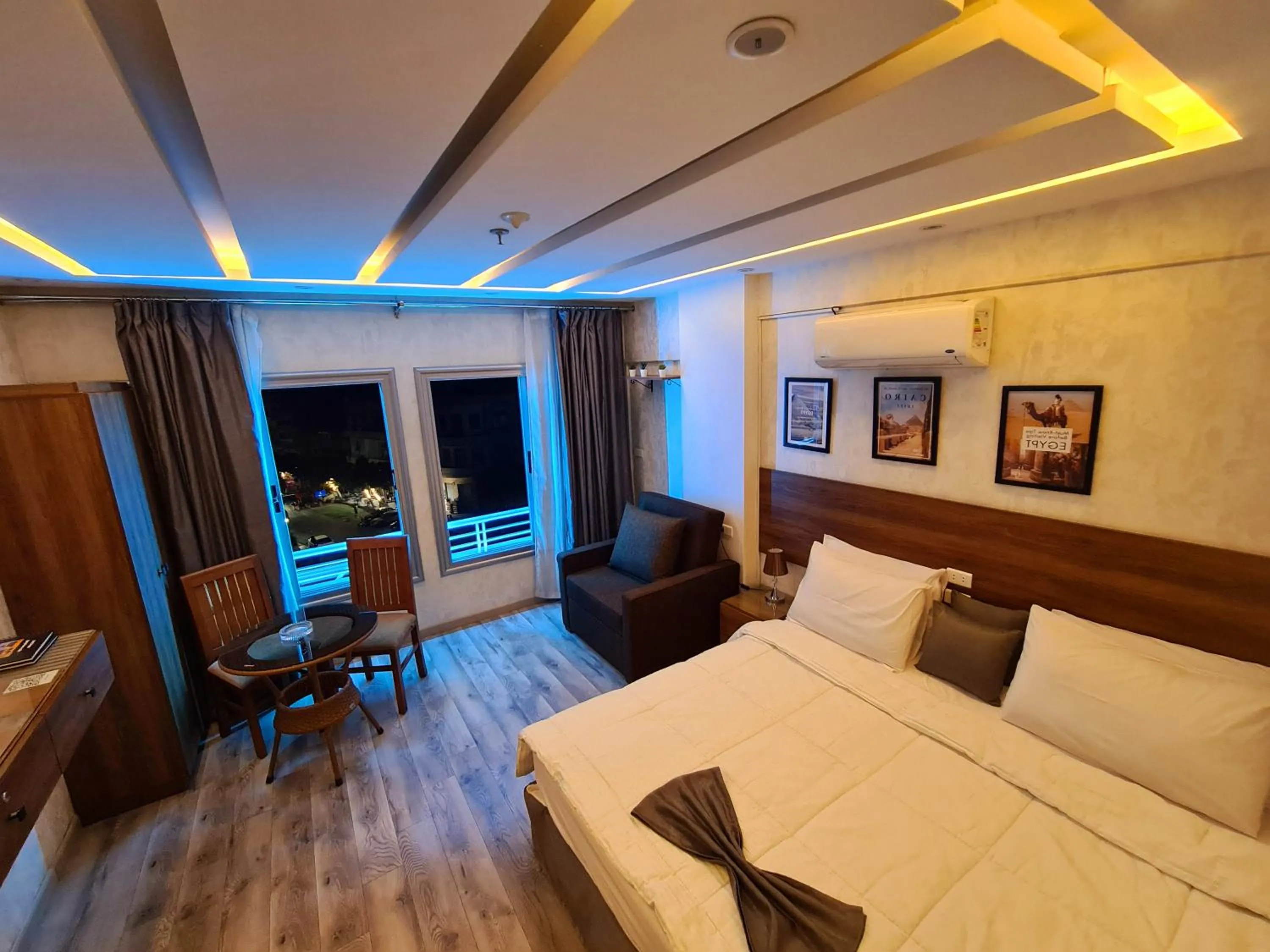 Communal lounge/ TV room in tourist hotel cairo downtown