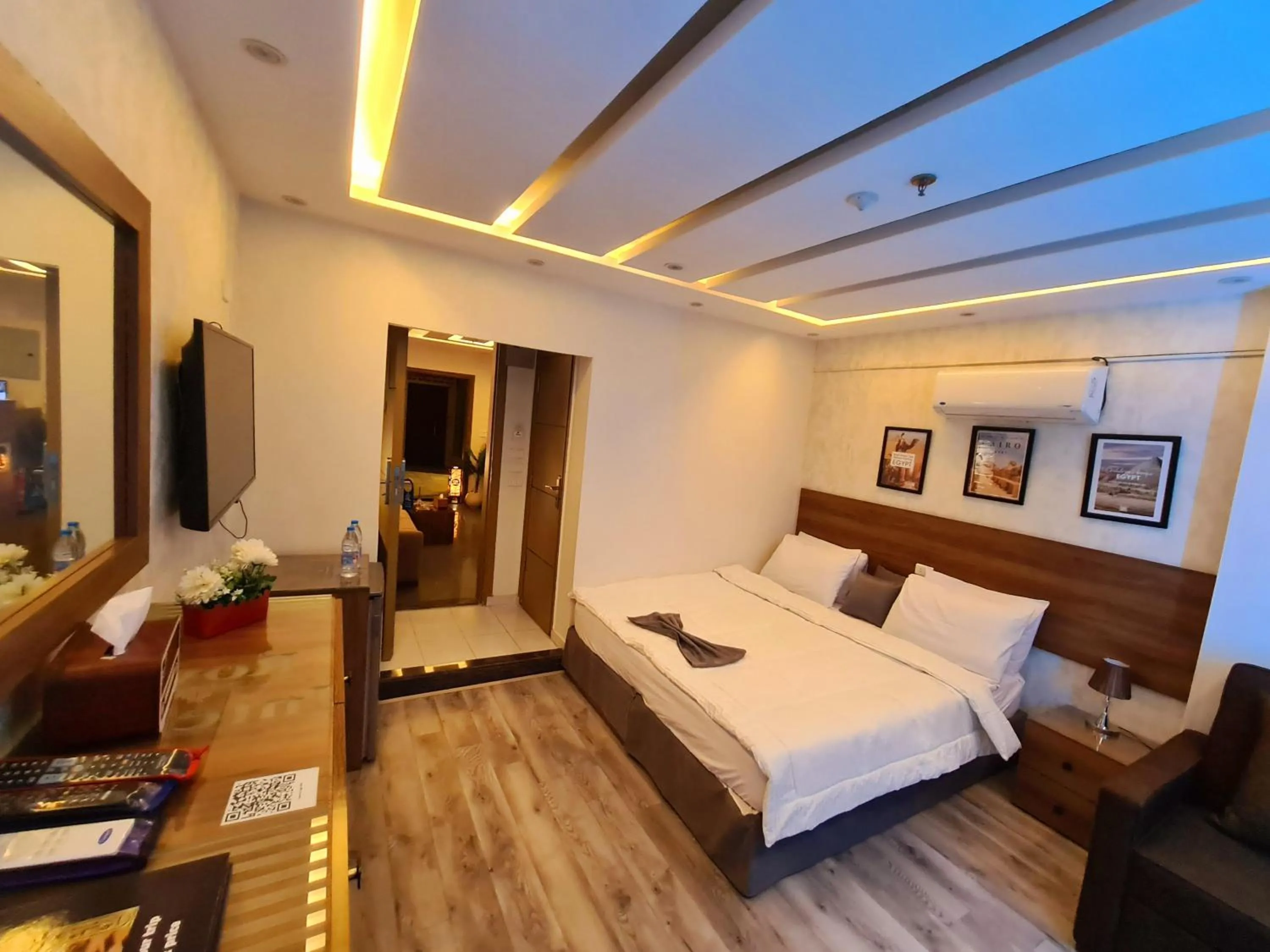 Communal lounge/ TV room in tourist hotel cairo downtown