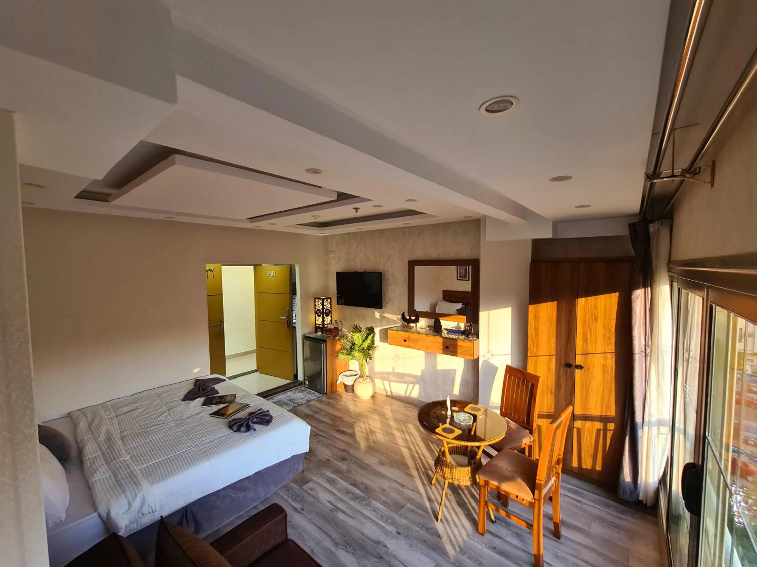 Communal lounge/ TV room in tourist hotel cairo downtown