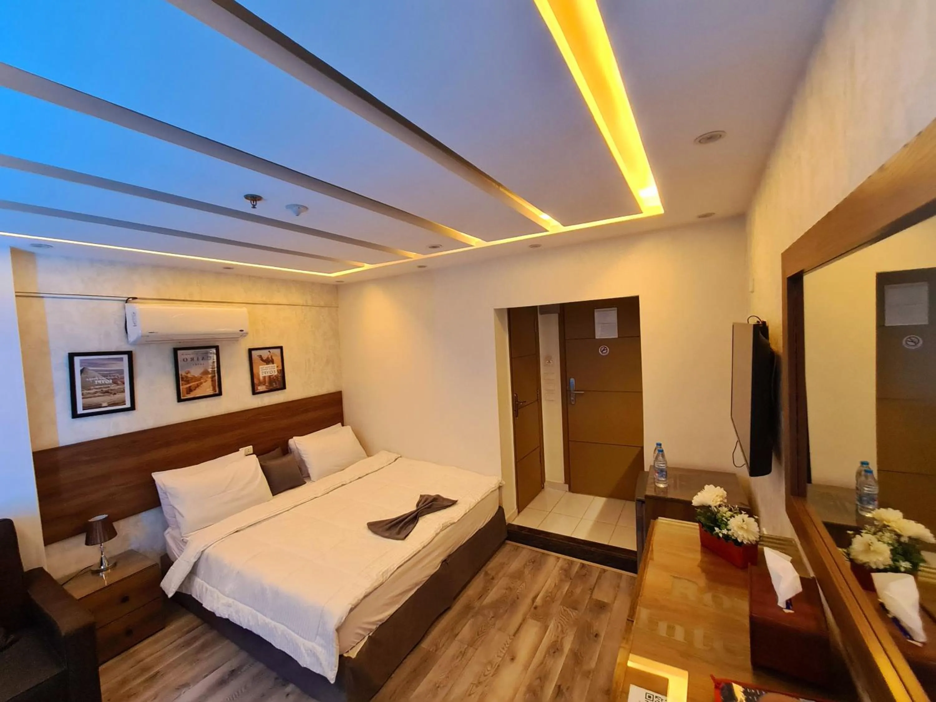 Bed in tourist hotel cairo downtown
