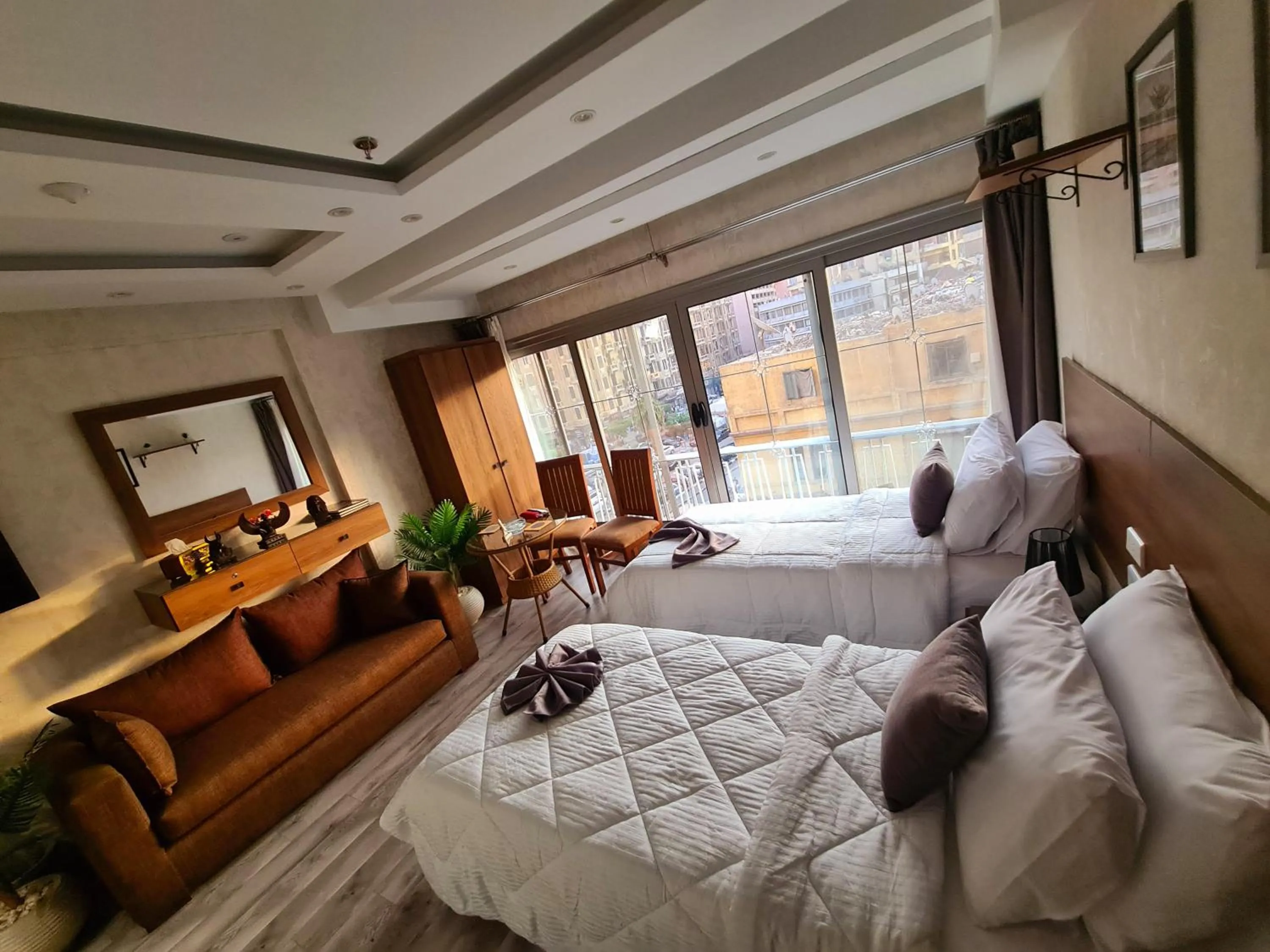 Bed in tourist hotel cairo downtown