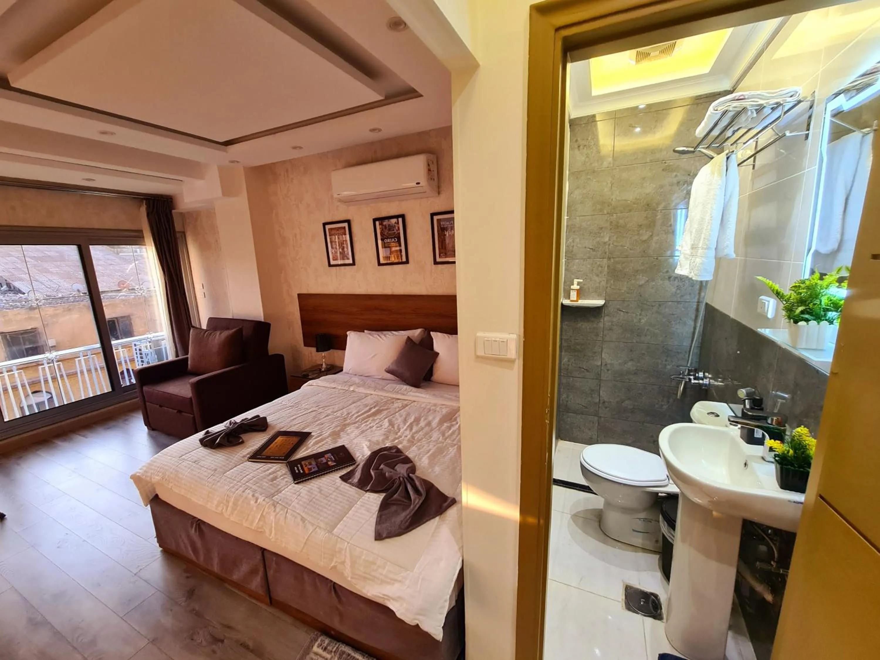 Bed in tourist hotel cairo downtown
