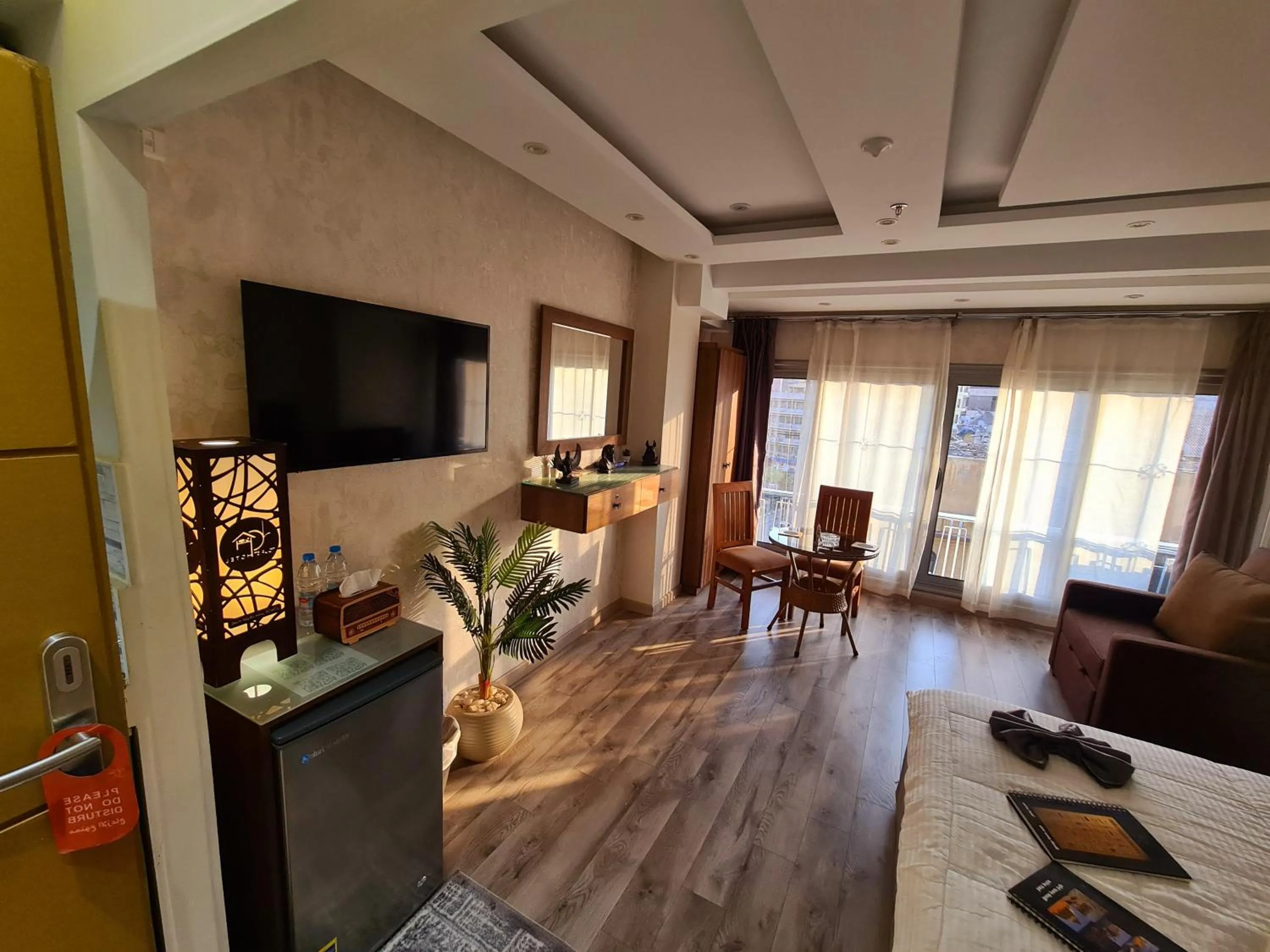 Communal lounge/ TV room in tourist hotel cairo downtown