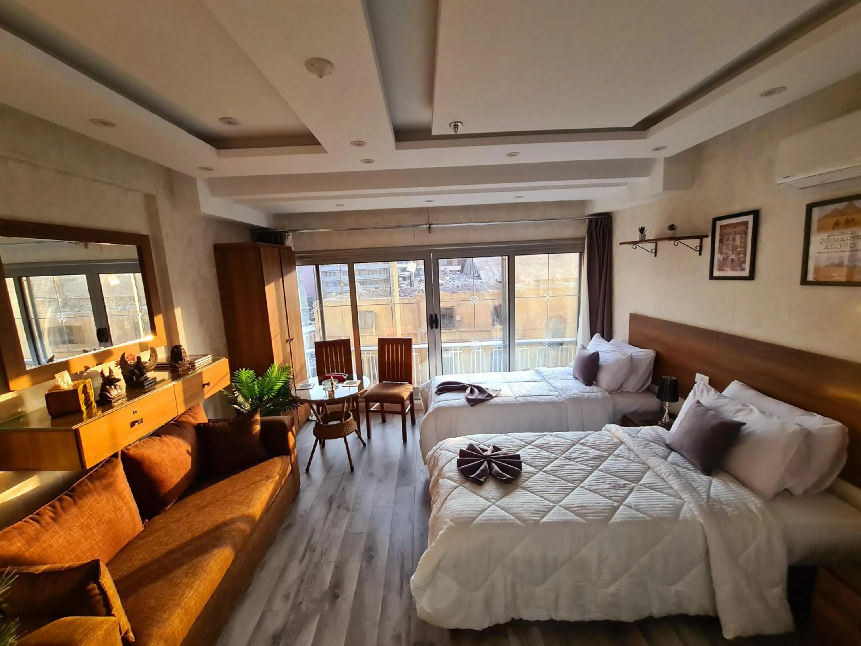 Bed in tourist hotel cairo downtown