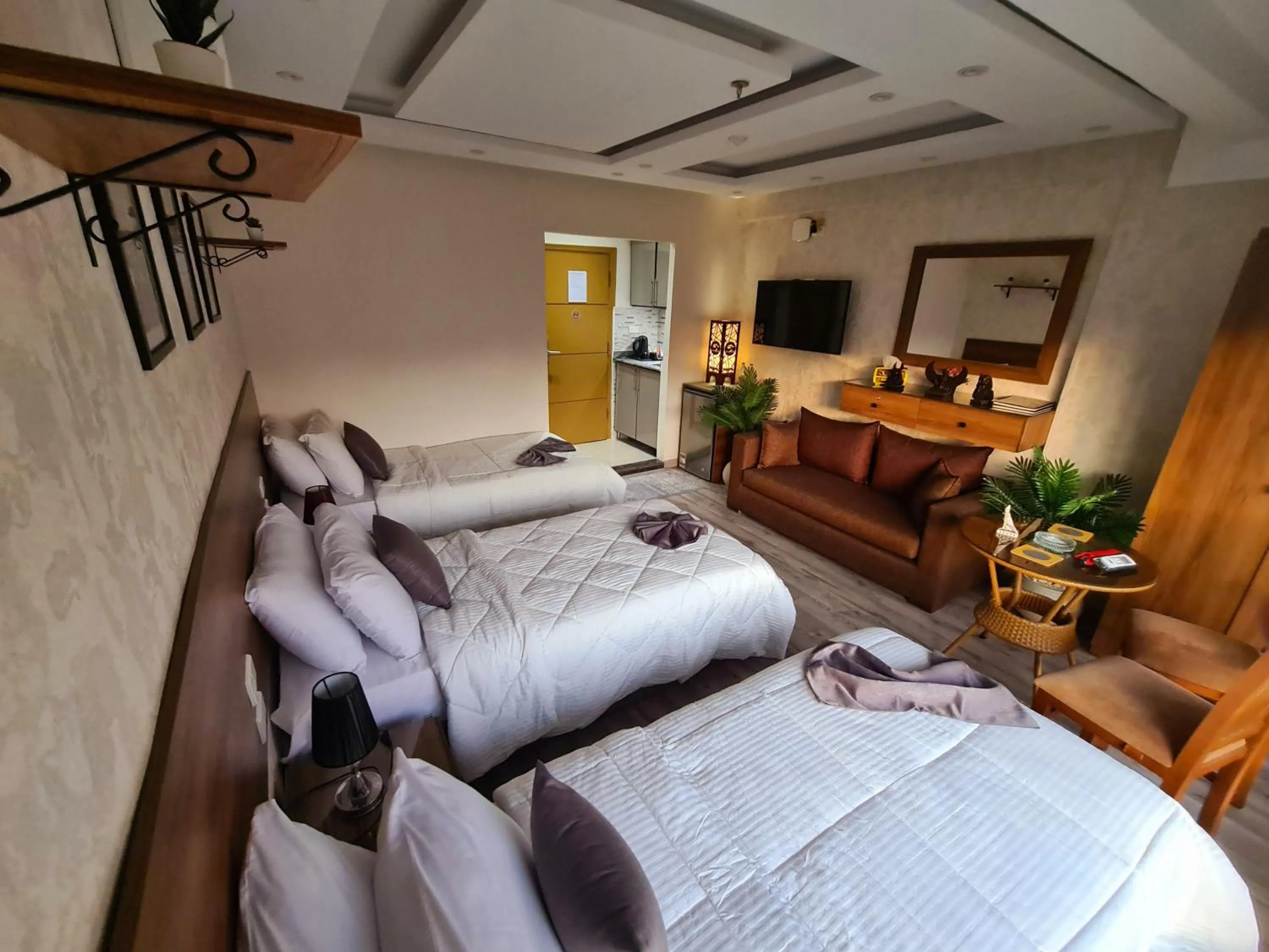 Communal lounge/ TV room in tourist hotel cairo downtown