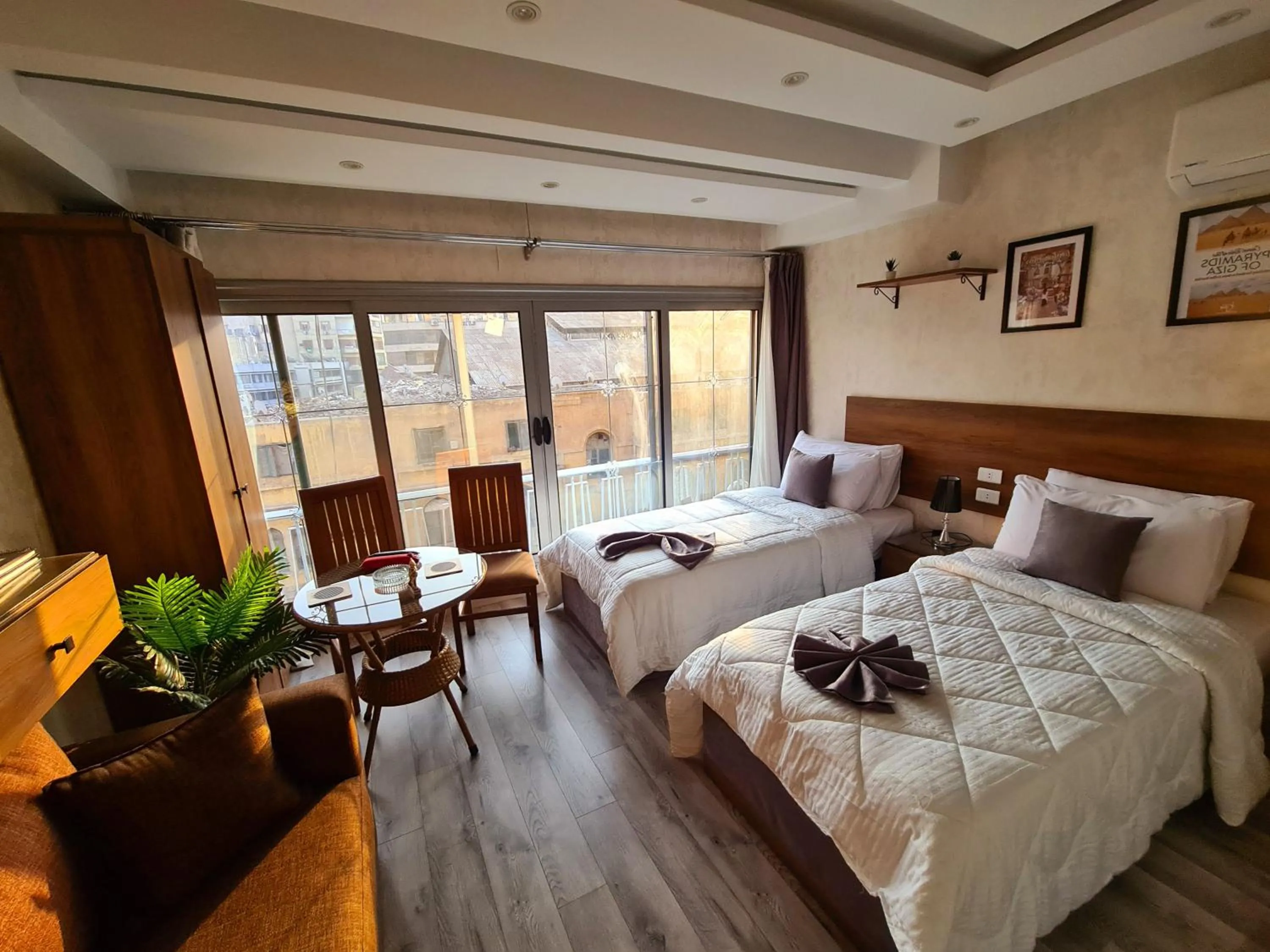 Bed in tourist hotel cairo downtown