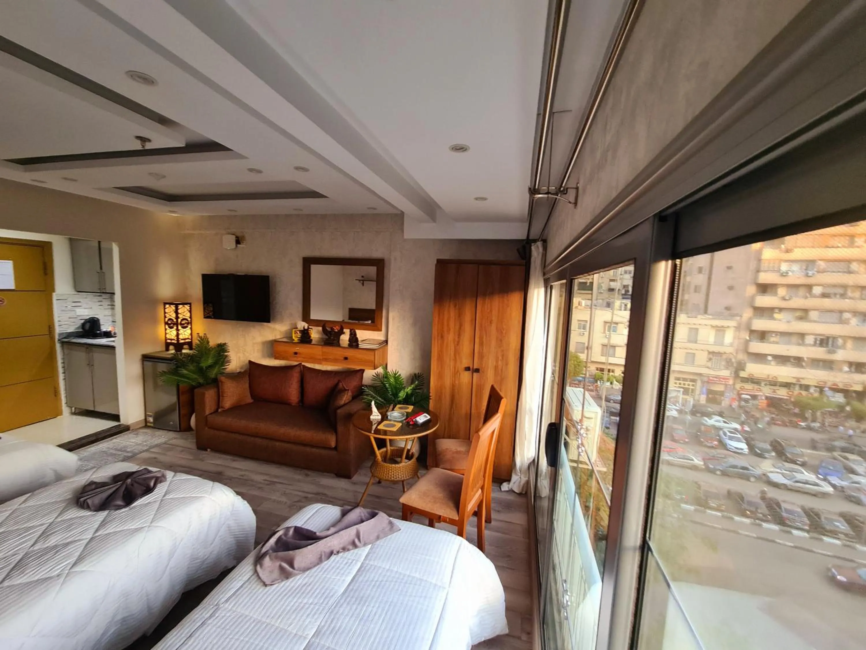 Kitchen or kitchenette in tourist hotel cairo downtown