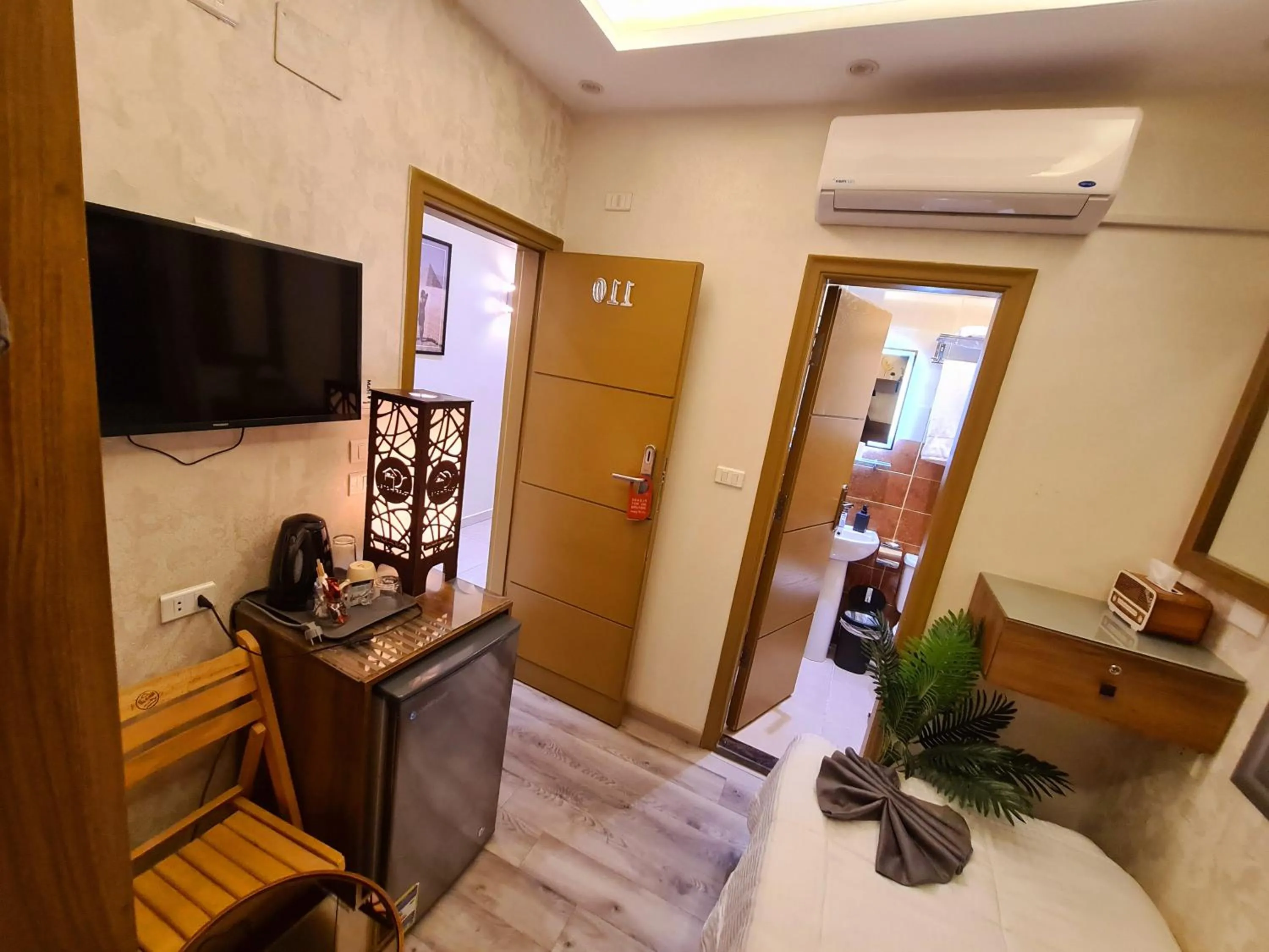 Communal lounge/ TV room in tourist hotel cairo downtown