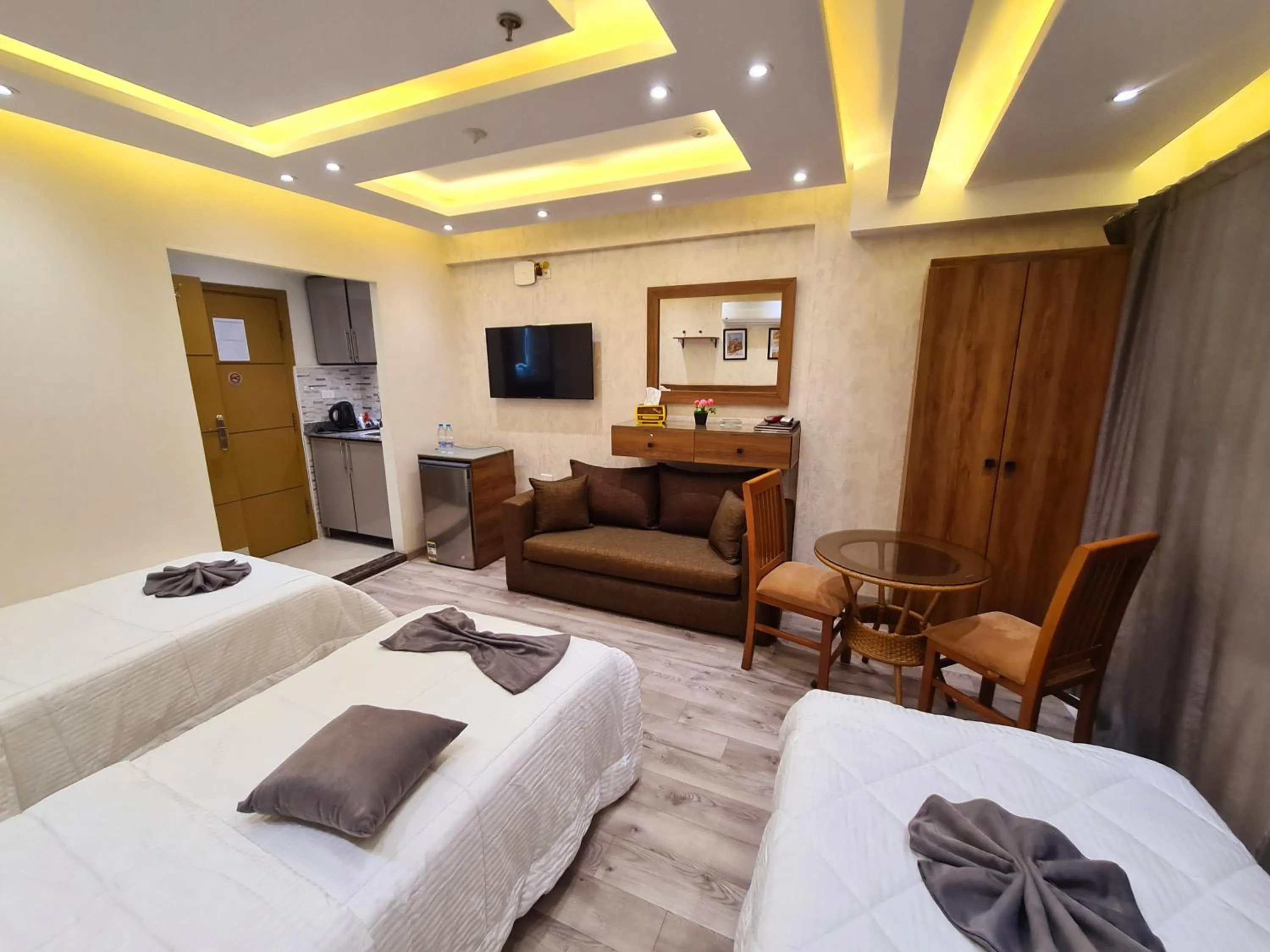 Communal lounge/ TV room in tourist hotel cairo downtown