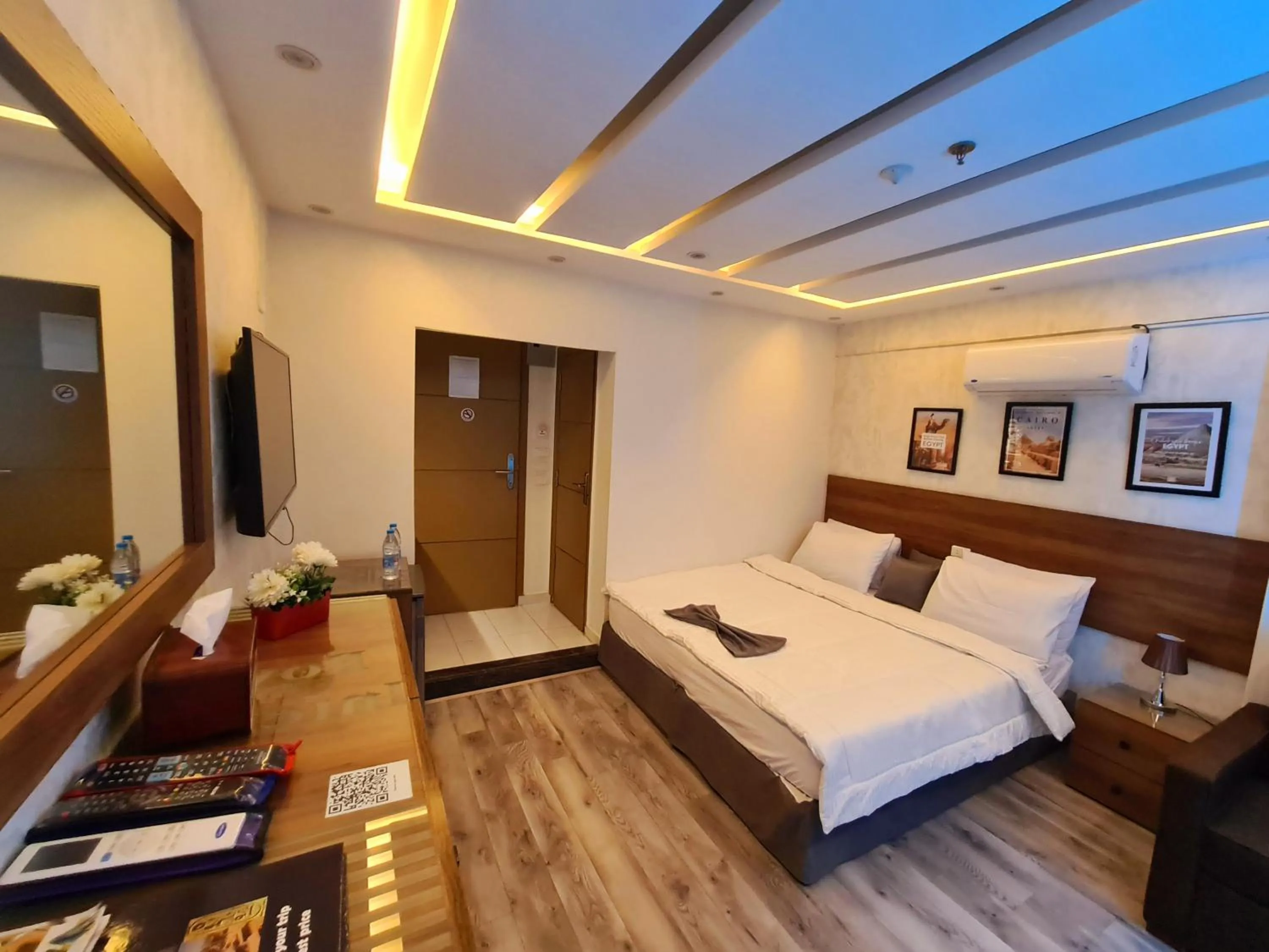 Communal lounge/ TV room in tourist hotel cairo downtown