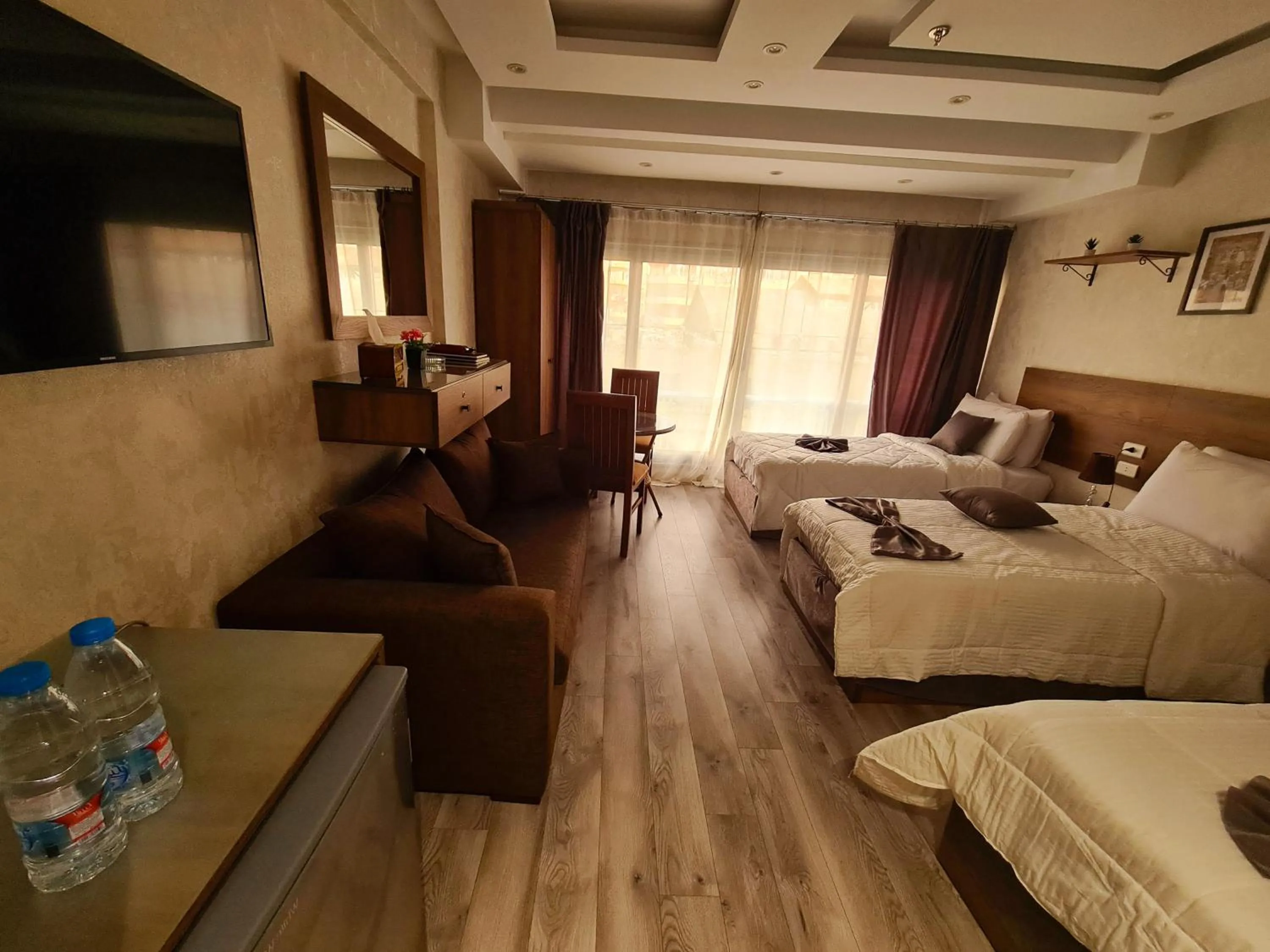 Communal lounge/ TV room in tourist hotel cairo downtown