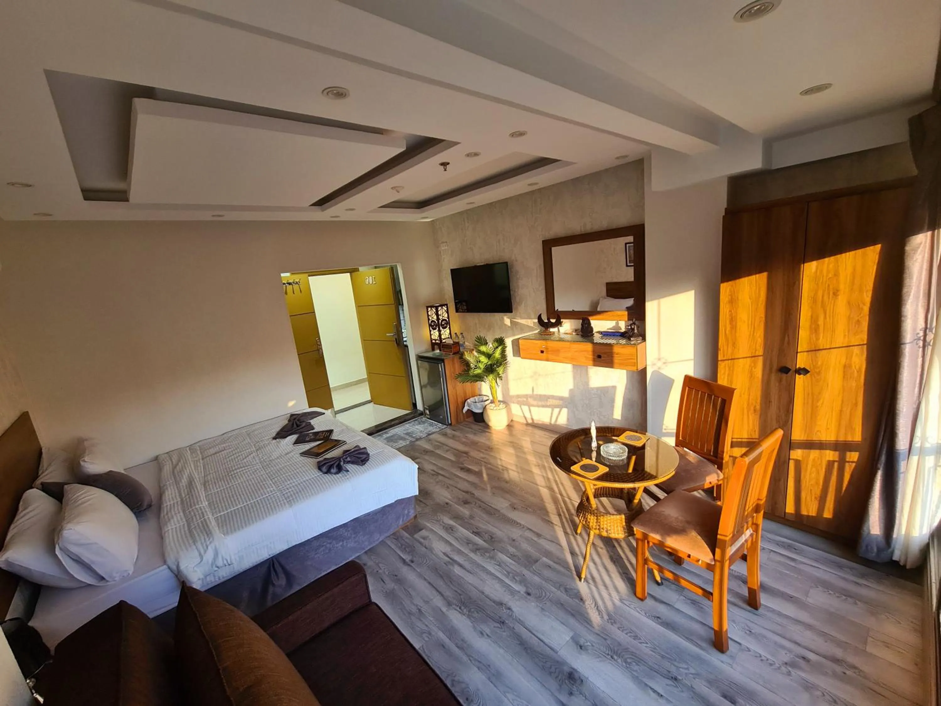 Communal lounge/ TV room in tourist hotel cairo downtown
