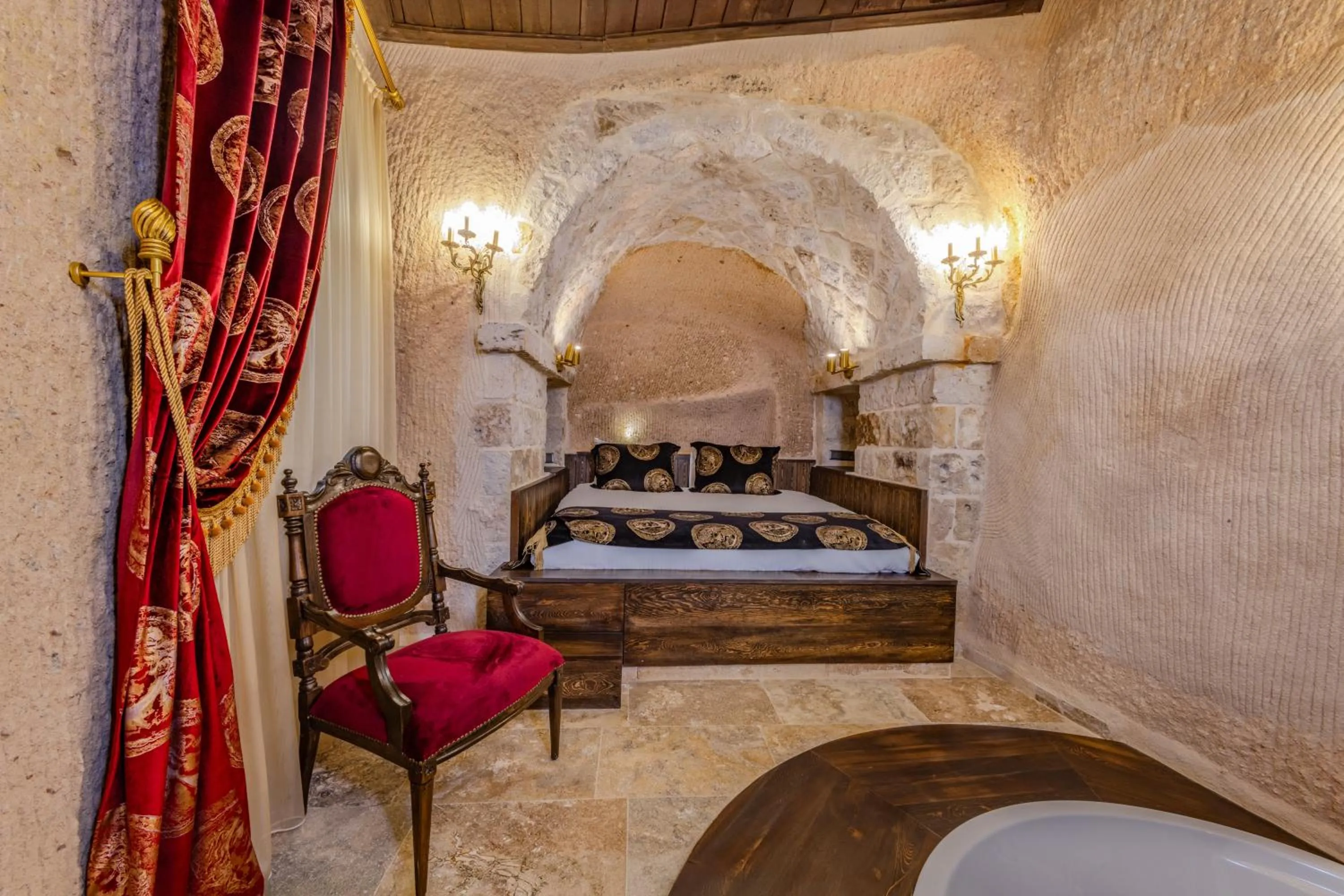 Bed in Castellum Cave Cappadocia