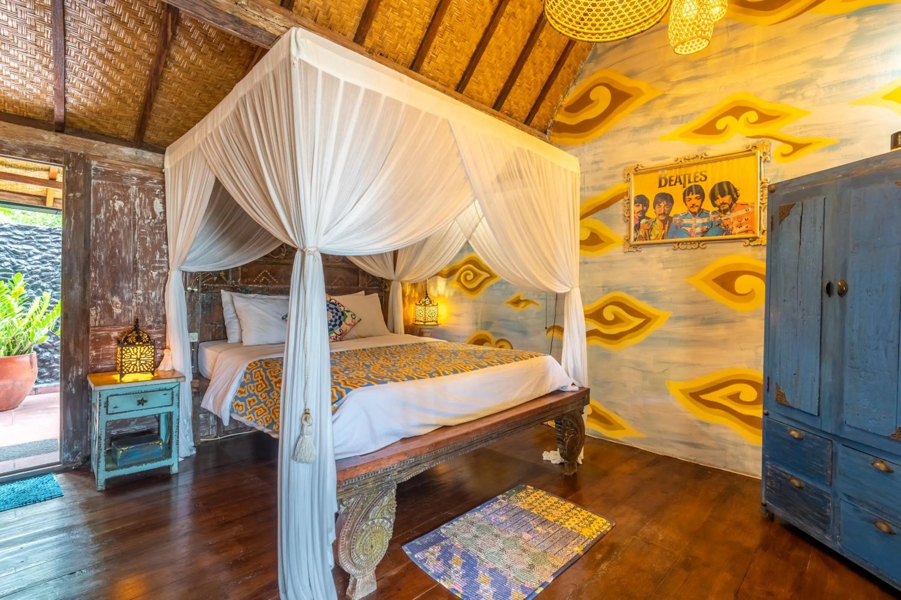 Bed in Kai's Beachfront Villa
