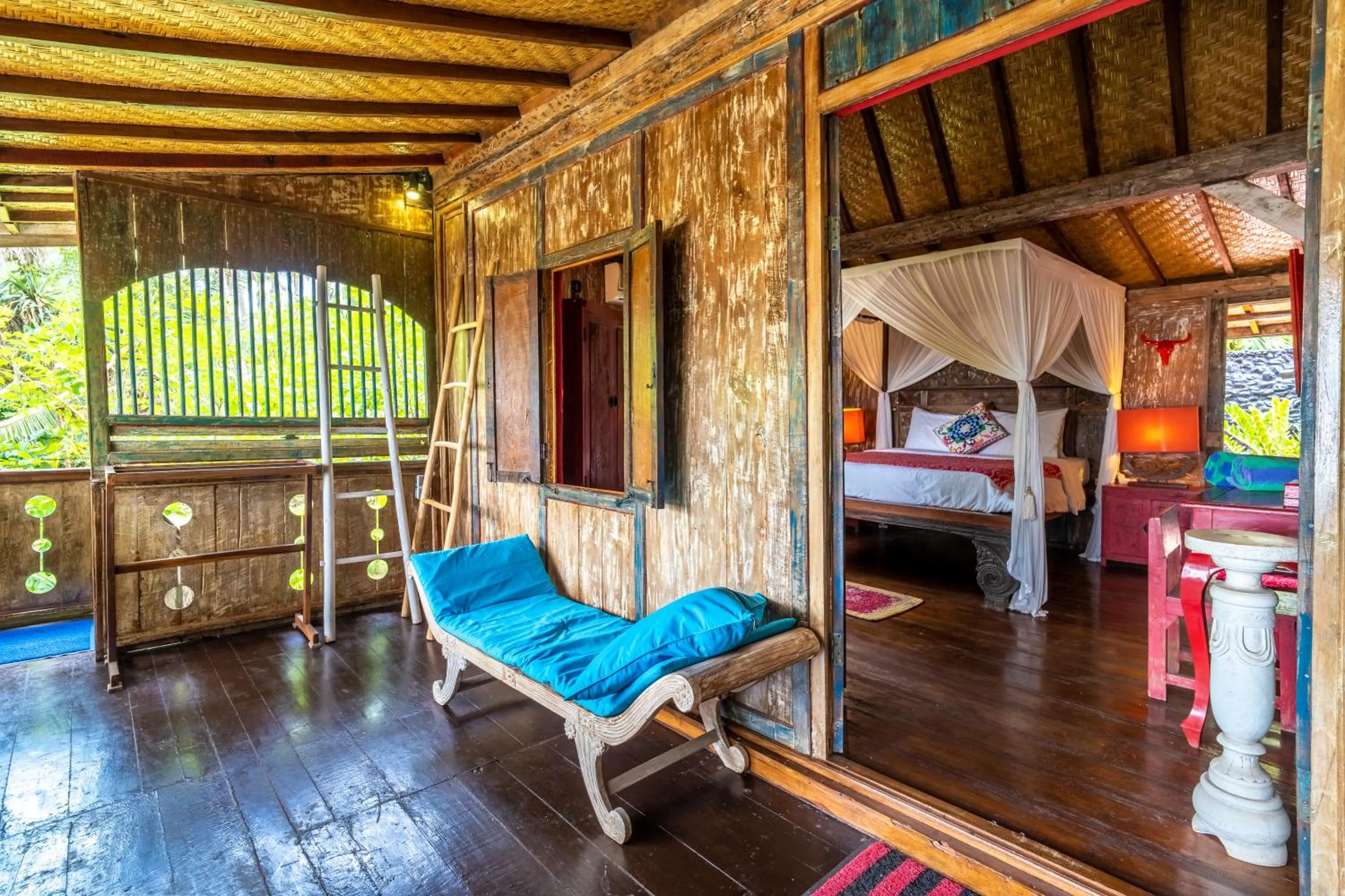Bed in Kai's Beachfront Villa