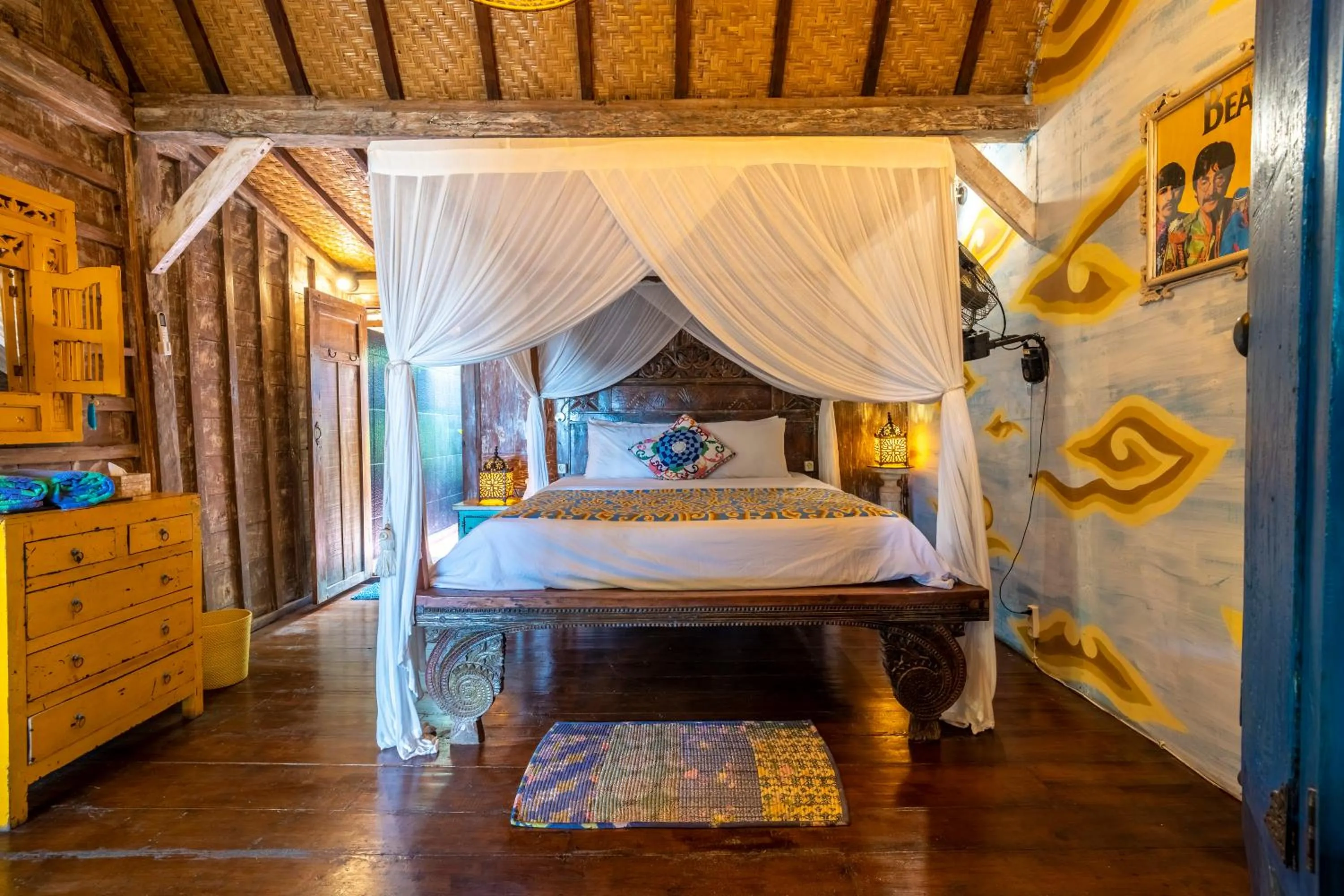 Bed in Kai's Beachfront Villa