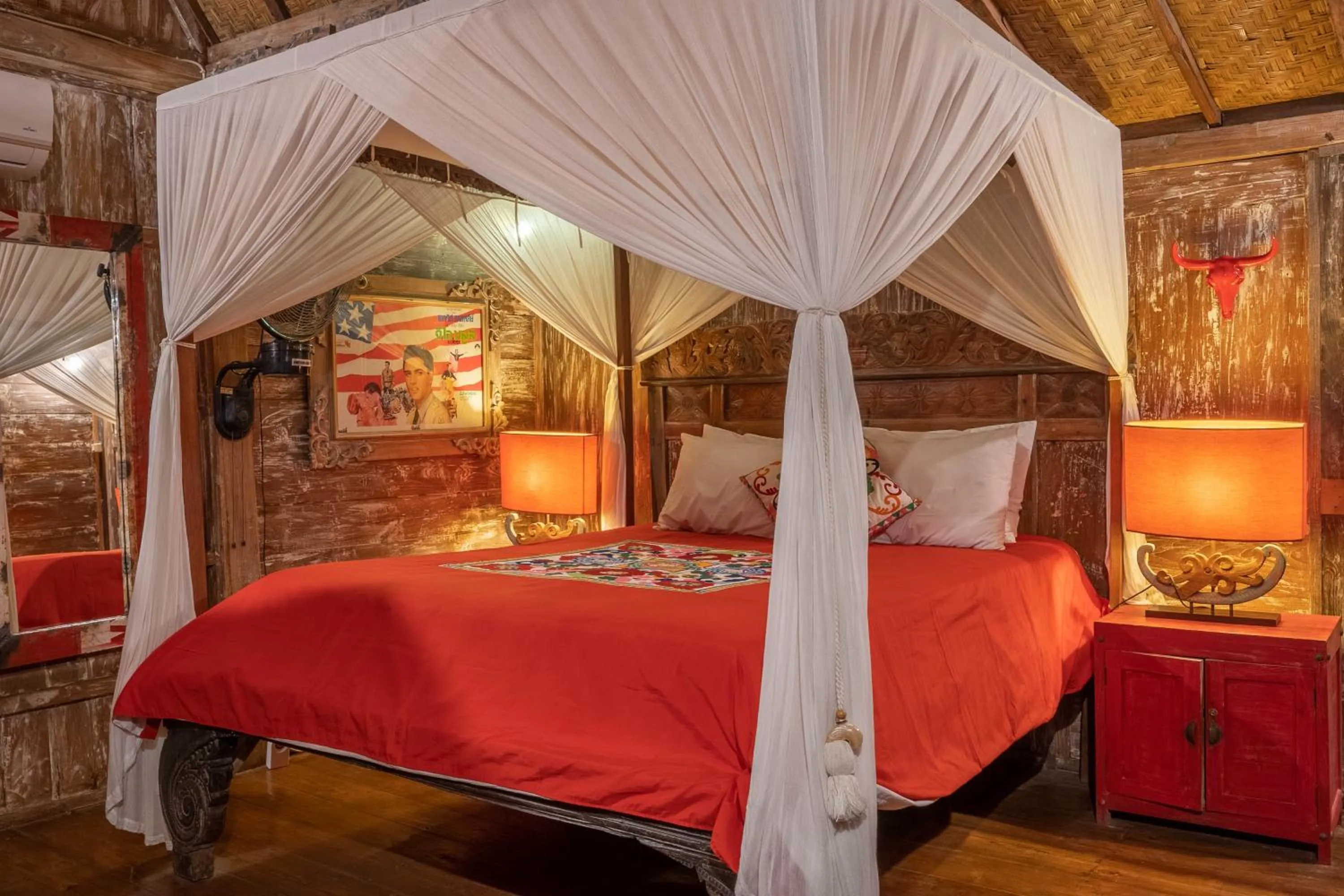 Bed in Kai's Beachfront Villa