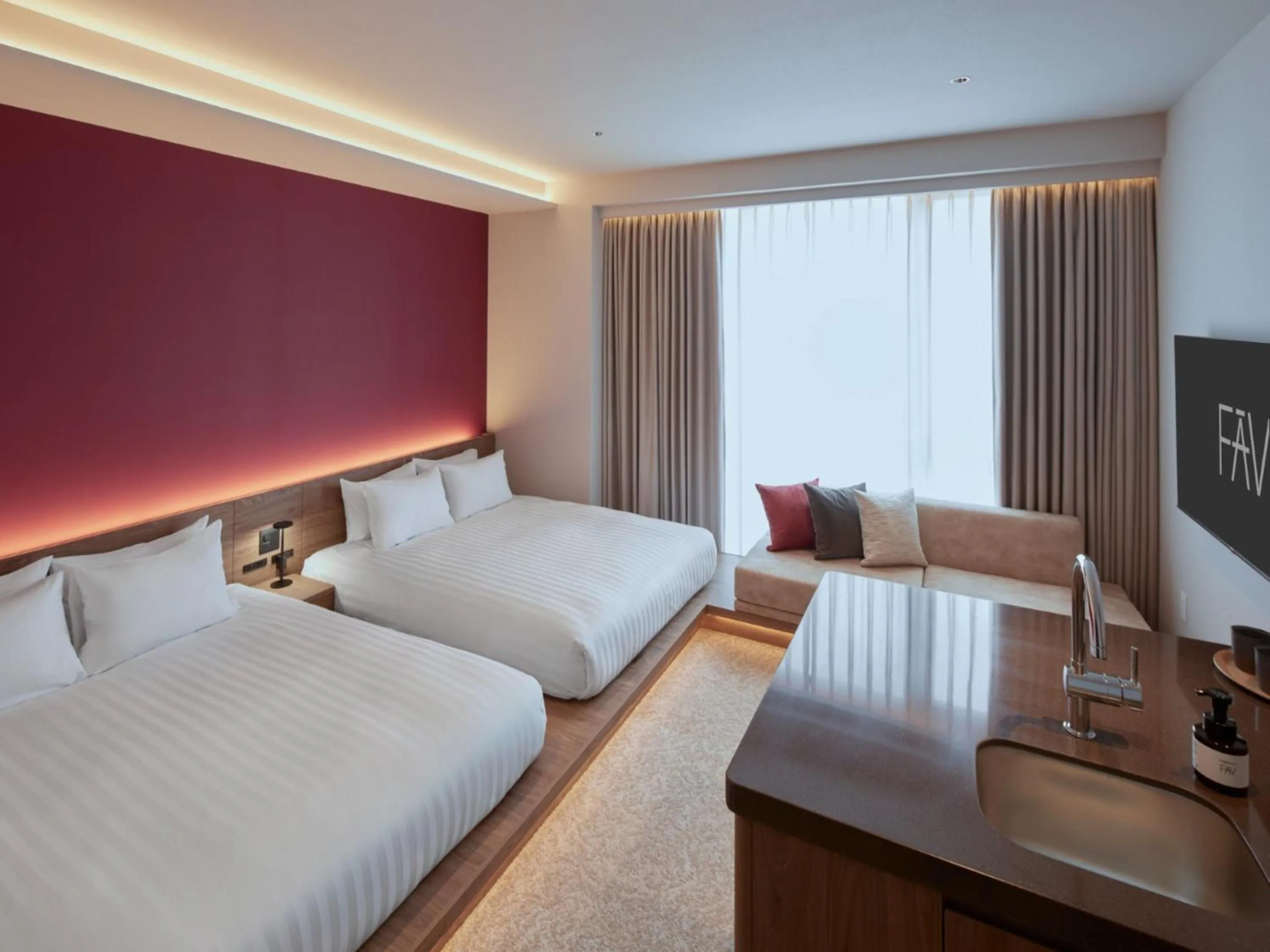 Twin Bed Room in FAV LUX Sapporo Susukino