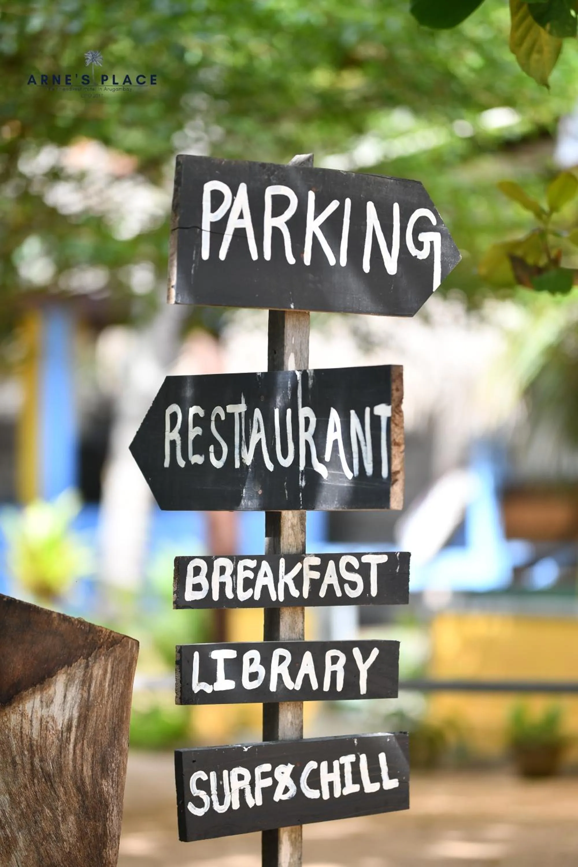 Text overlay in Arne's Place