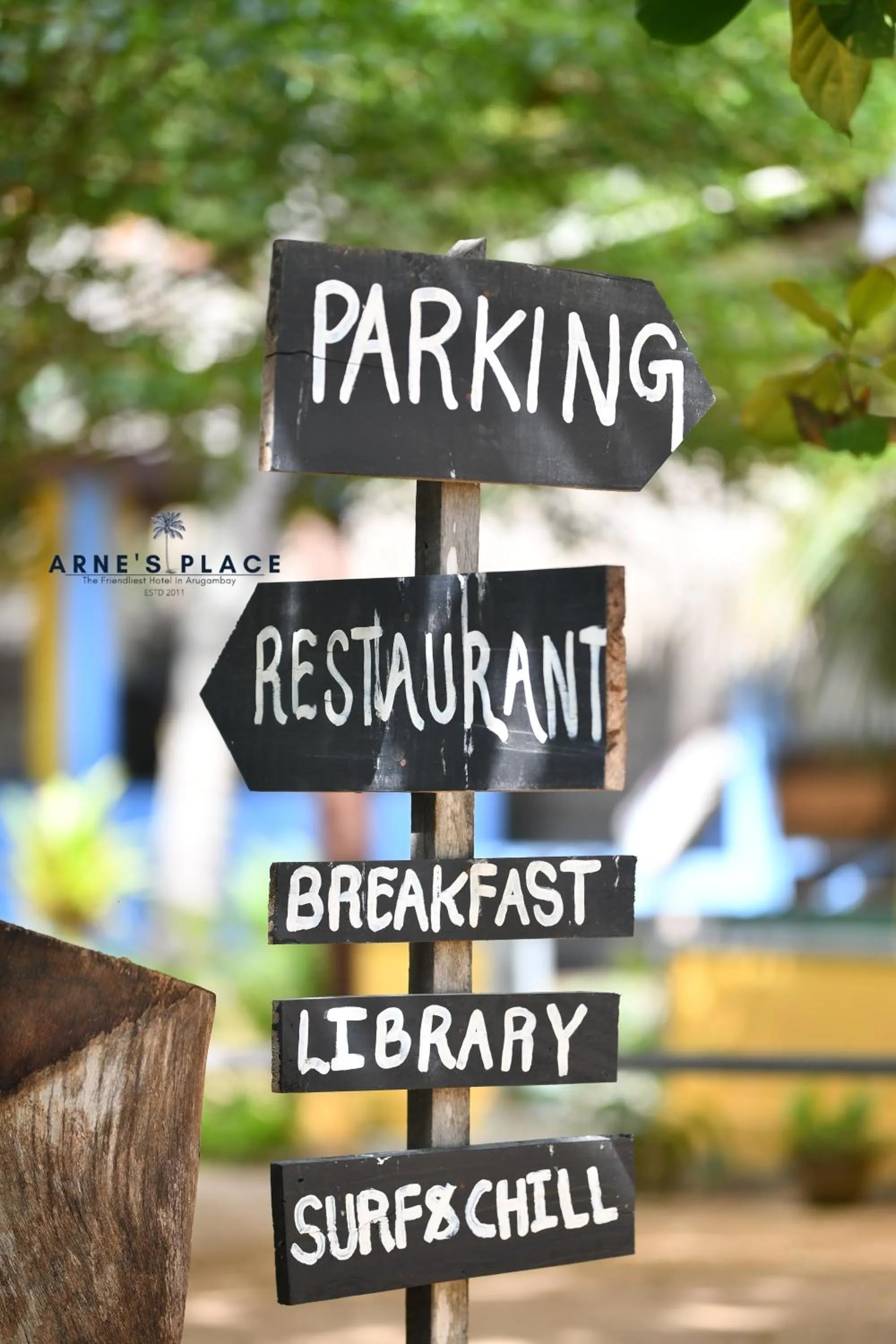 Text overlay in Arne's Place