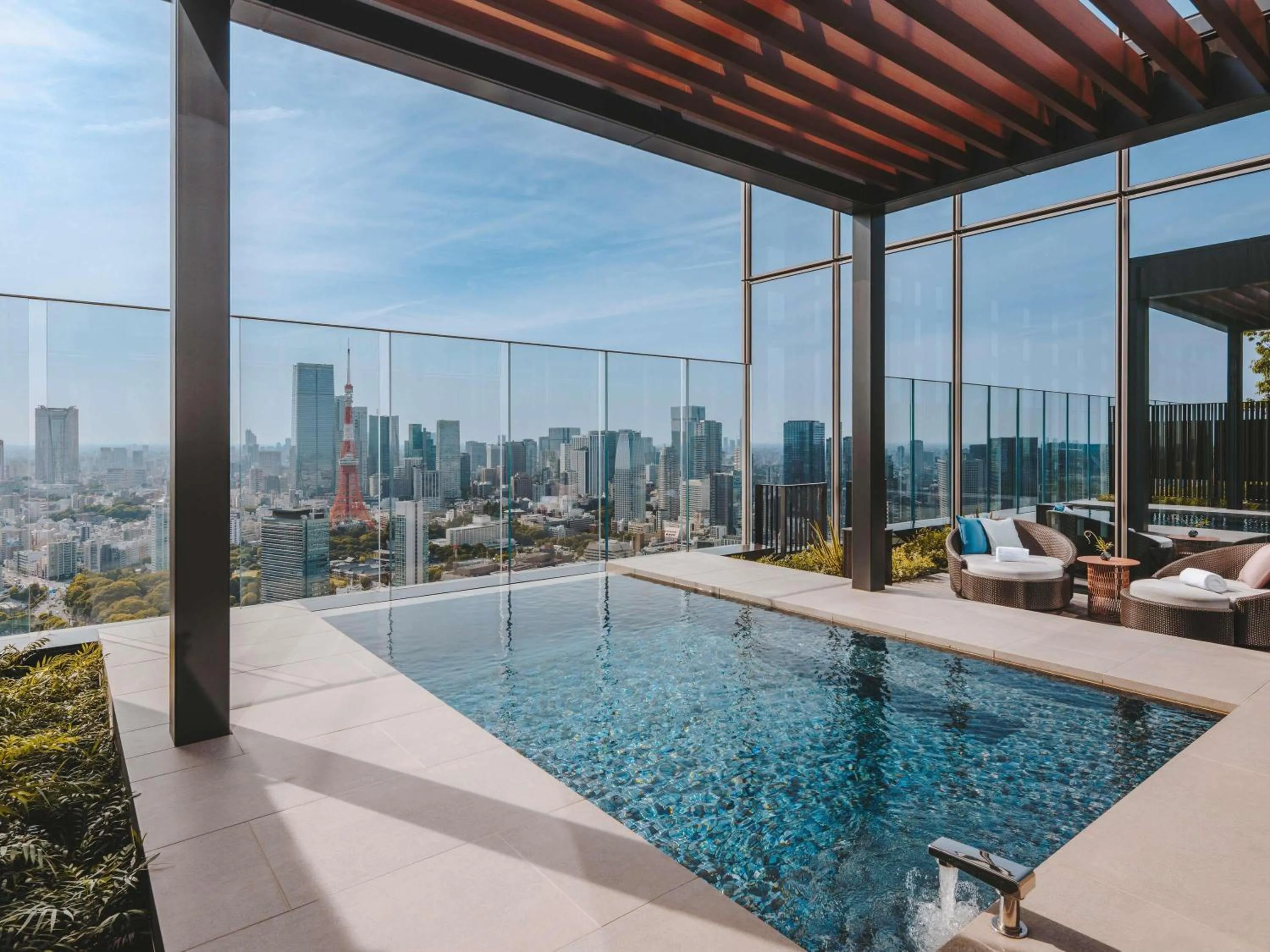 Pool view in Fairmont Tokyo