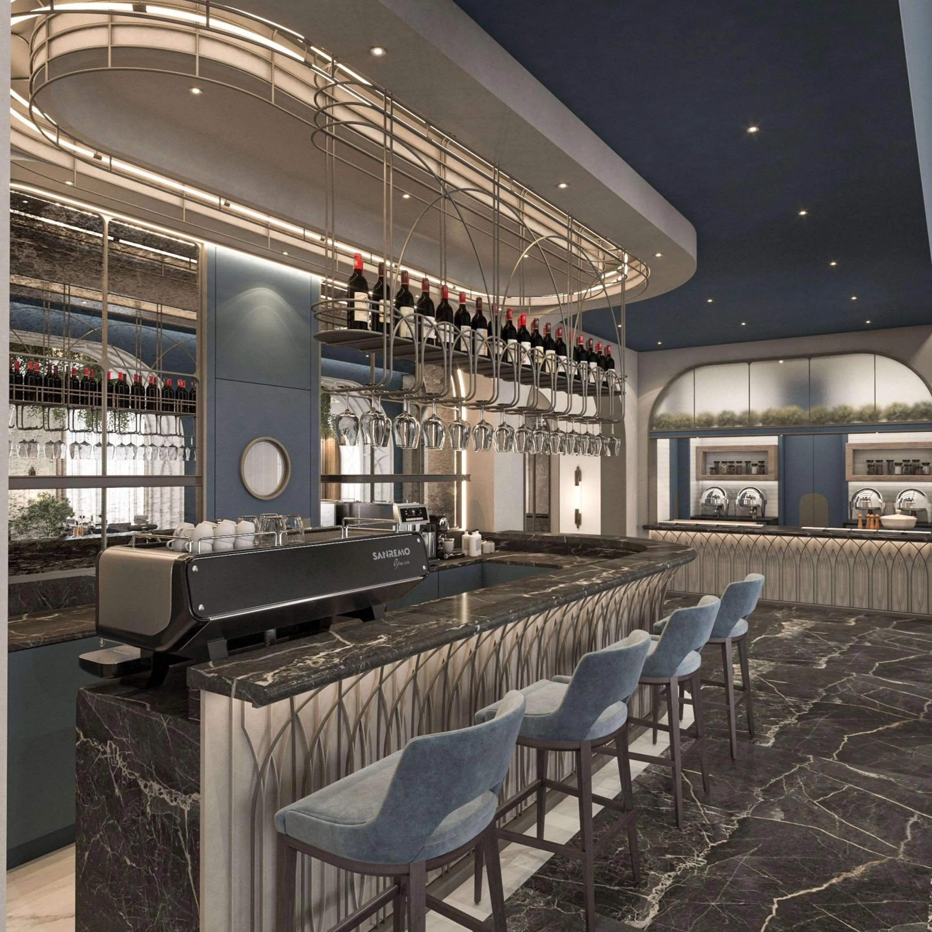 Lounge or bar in Les Temps Istanbul Karakoy, Curio Collection By Hilton