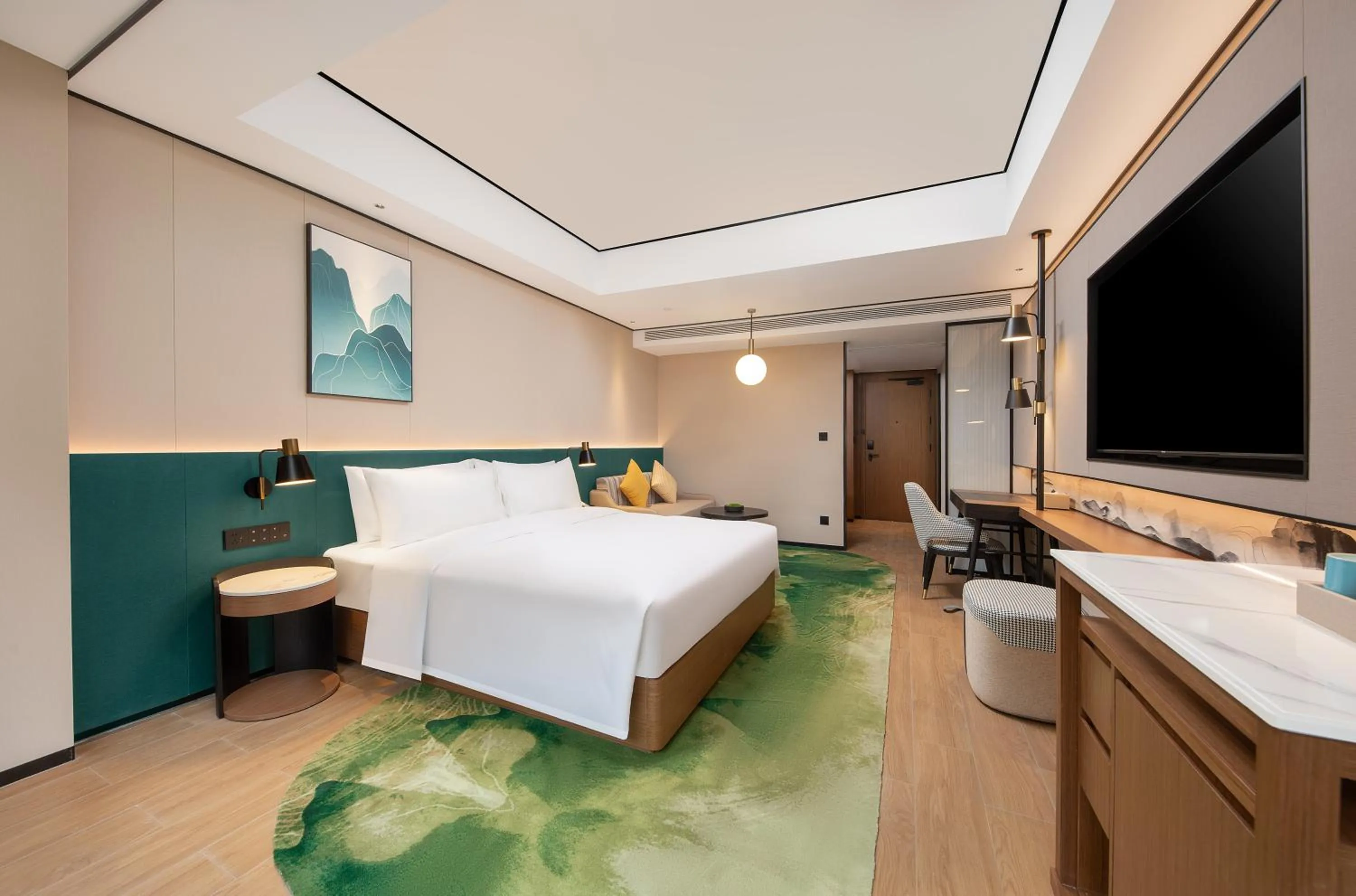 Mountain view, Bed in Hilton Garden Inn Zhangjiajie Wulingyuan