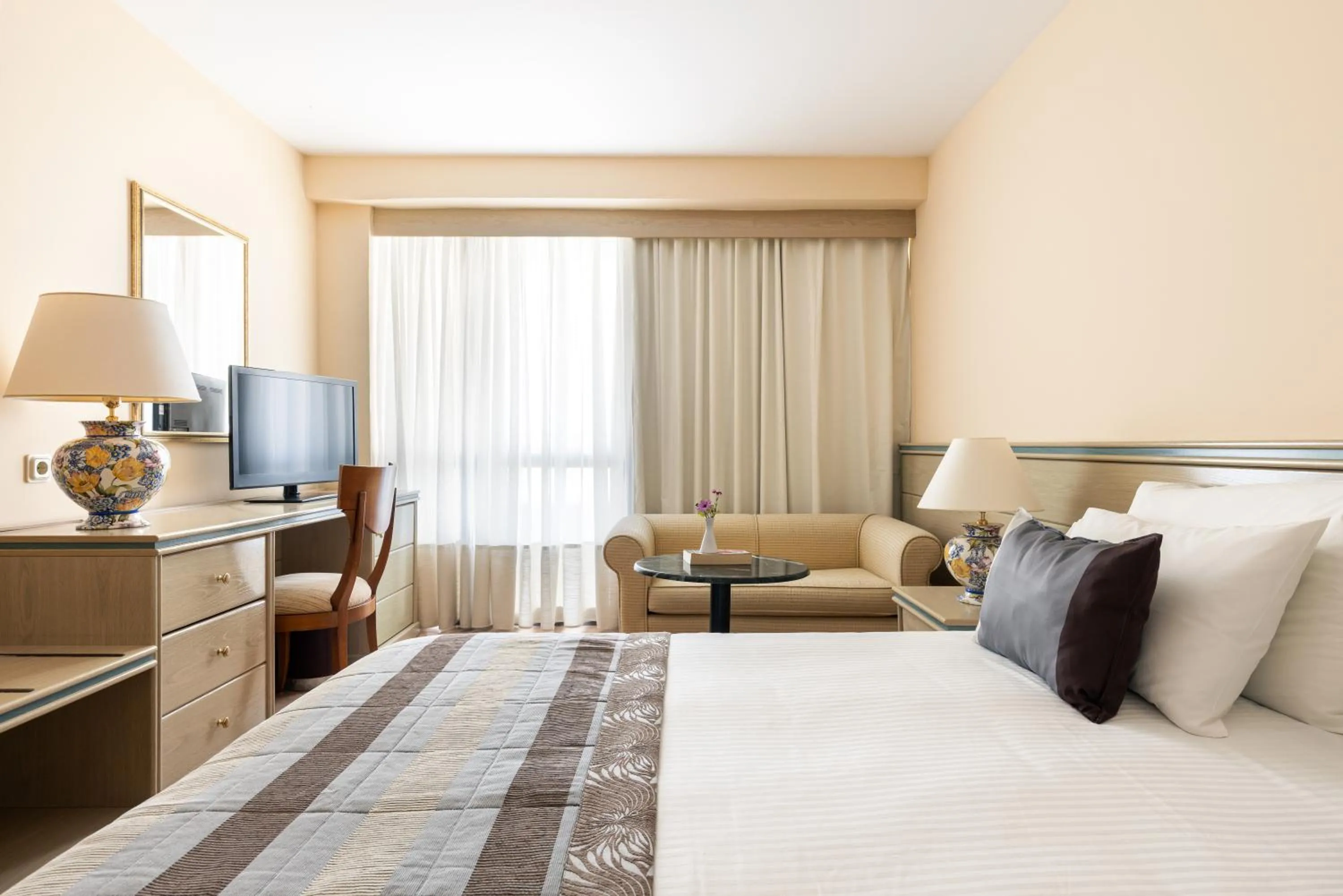 Bedroom, Bed in Divani Corfu Palace