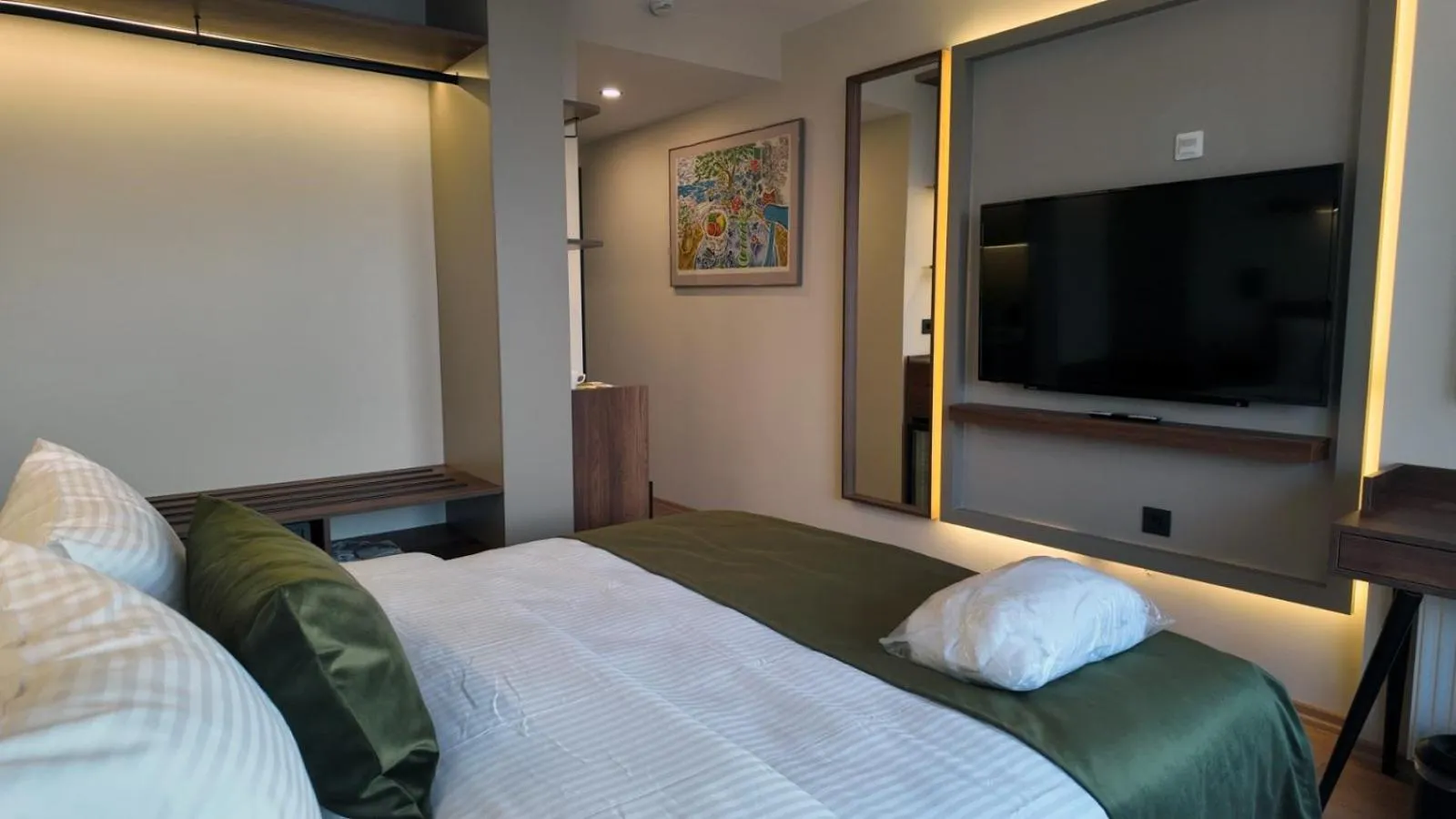 Communal lounge/ TV room, Bed in Yıldız Termal Otel