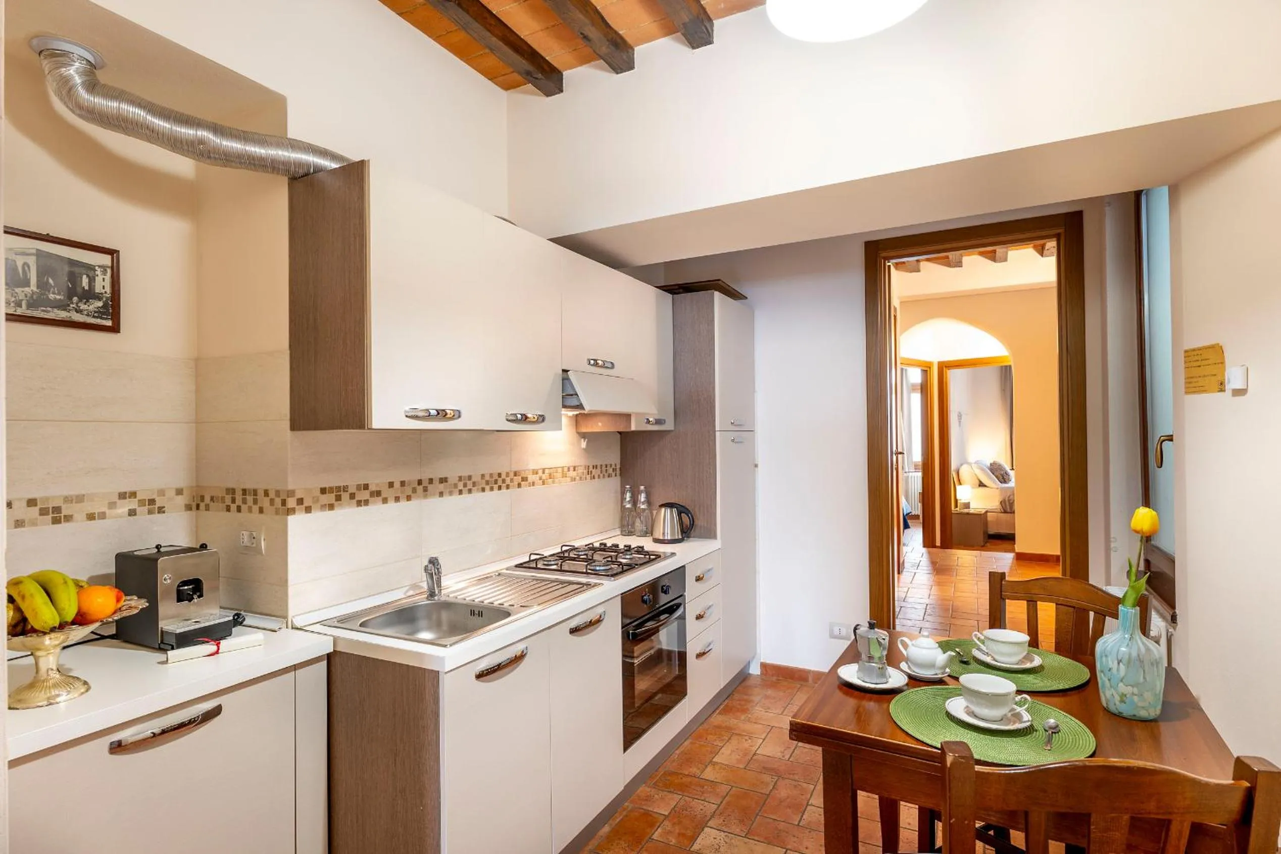 Kitchen or kitchenette in La Finestra d'Arezzo