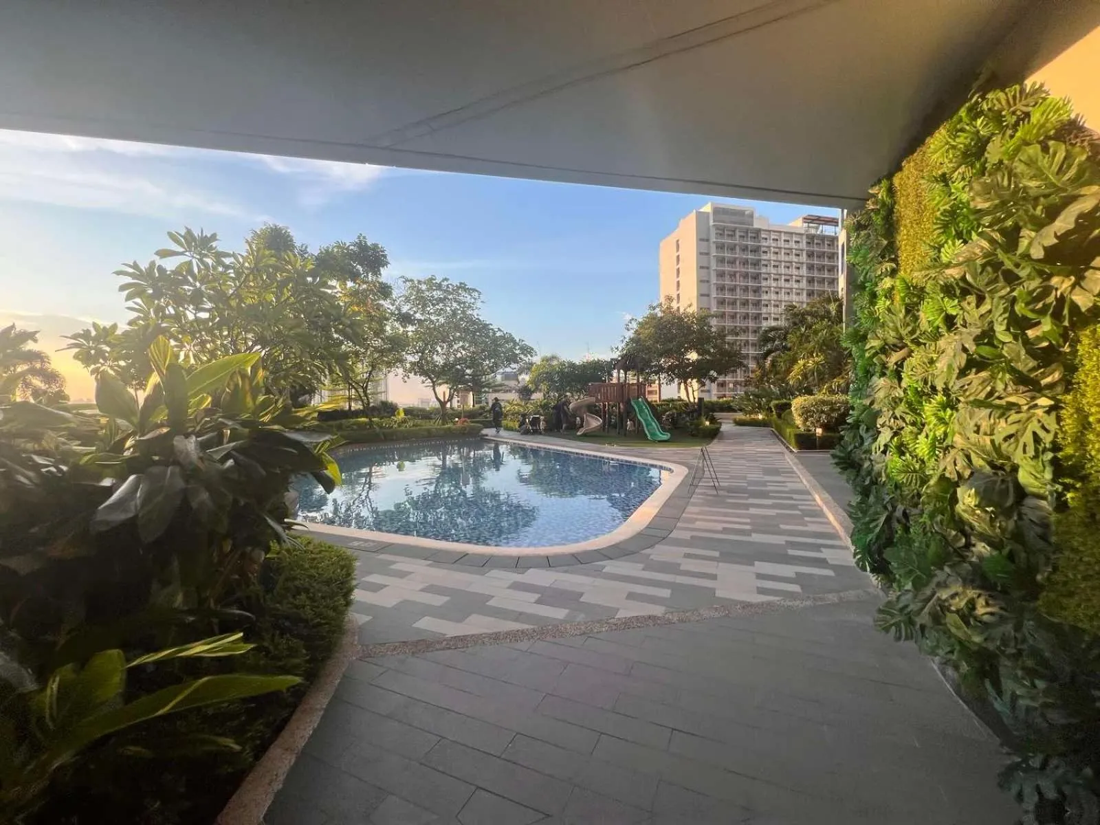 Pool view in Makati Business District Residences