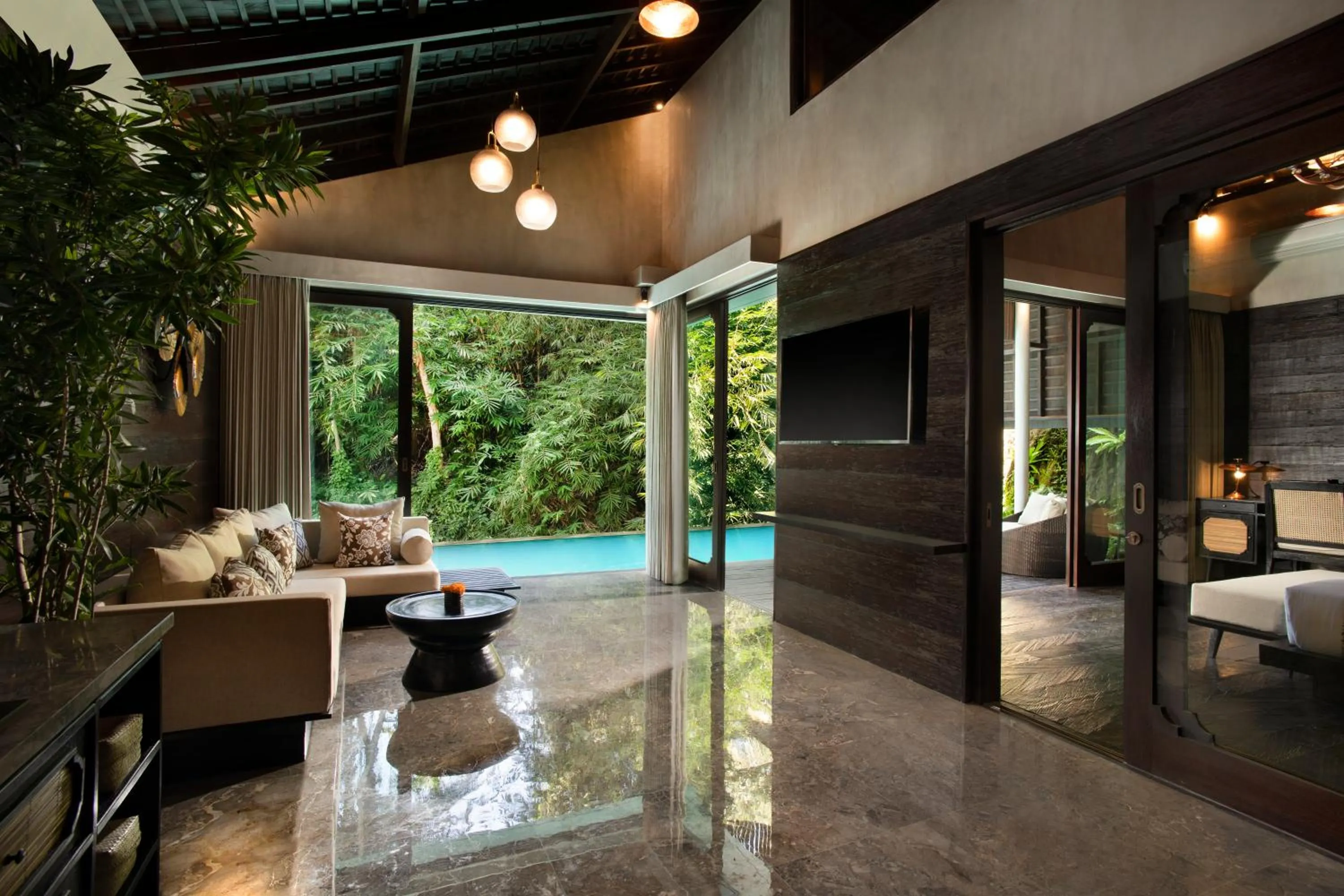 Living room in Adiwana Unagi Riverfront