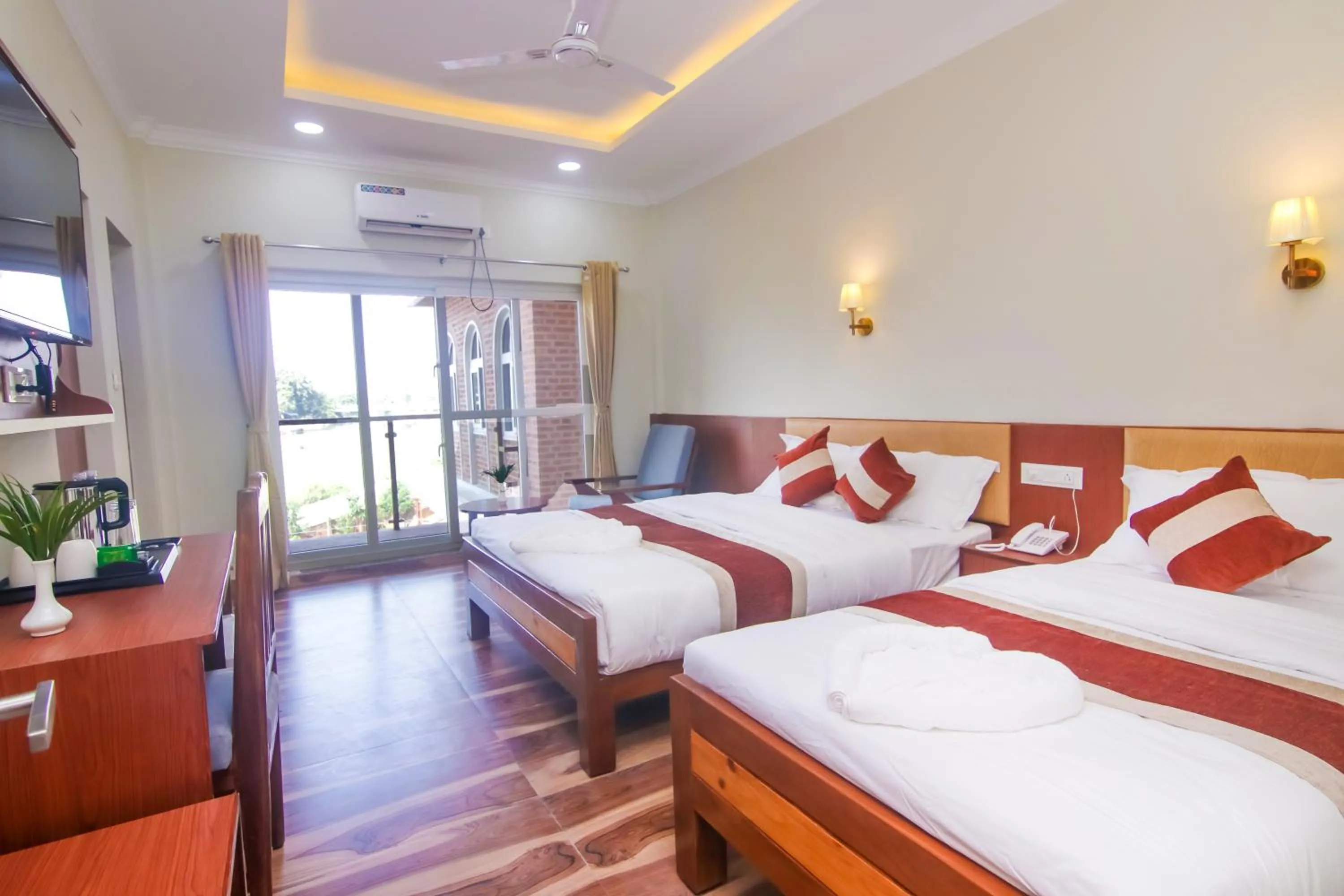 Bed in Hotel Yatra Sauraha Pvt Ltd