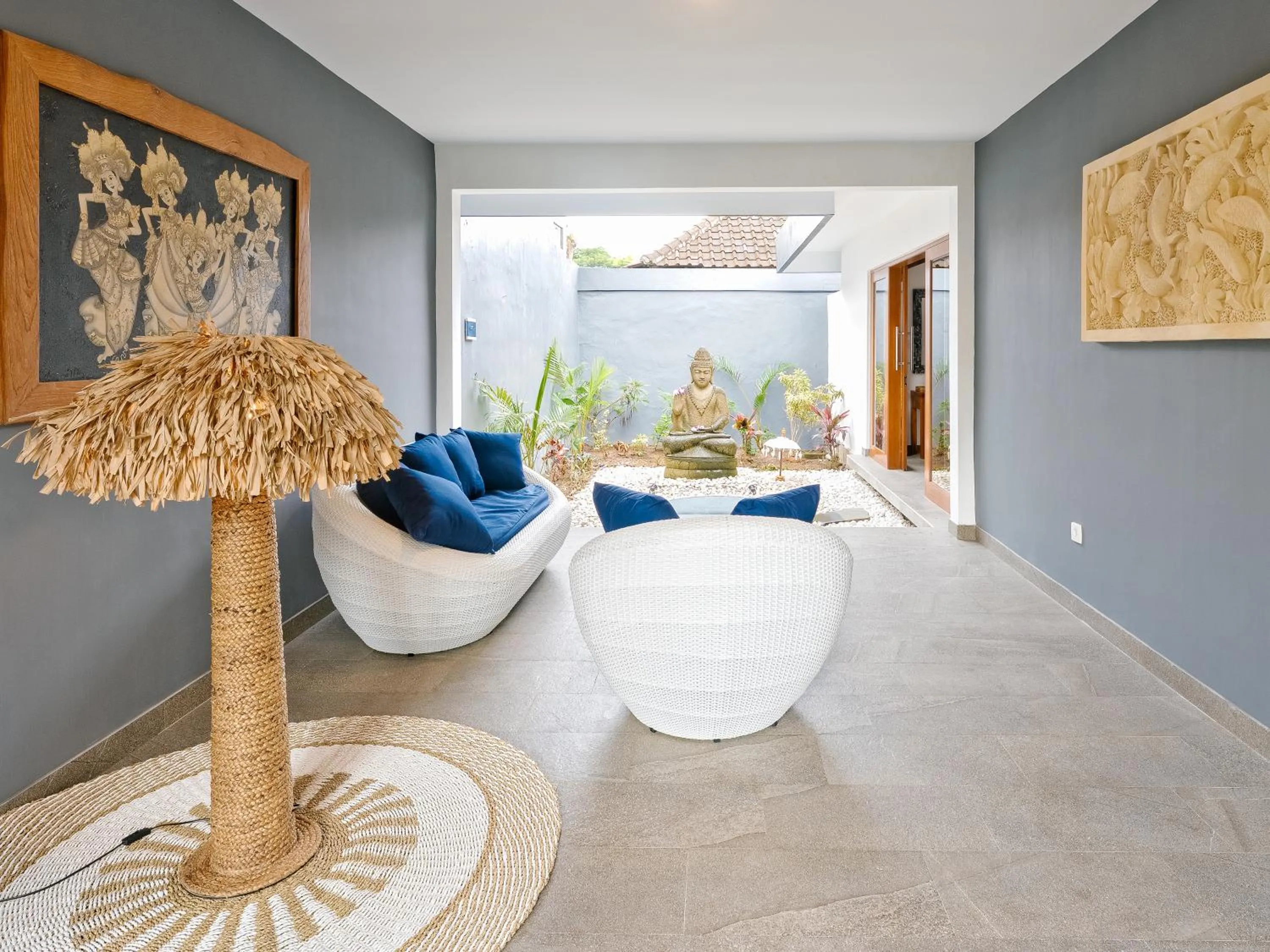 Living room in Bubu Homestay Tulamben