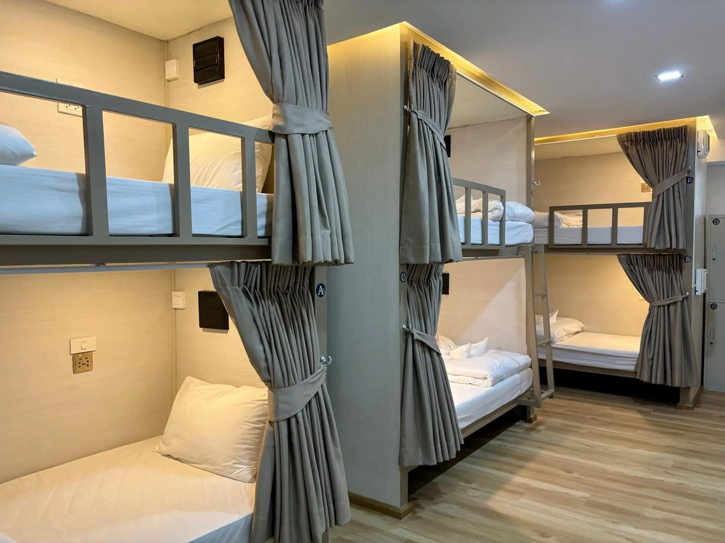 Bunk Bed in Mixed Dormitory Room in Charm Hostel at Pratumnak Bunk Bed in Mixed Dormitory Room in Charm Hostel at Pratumnak