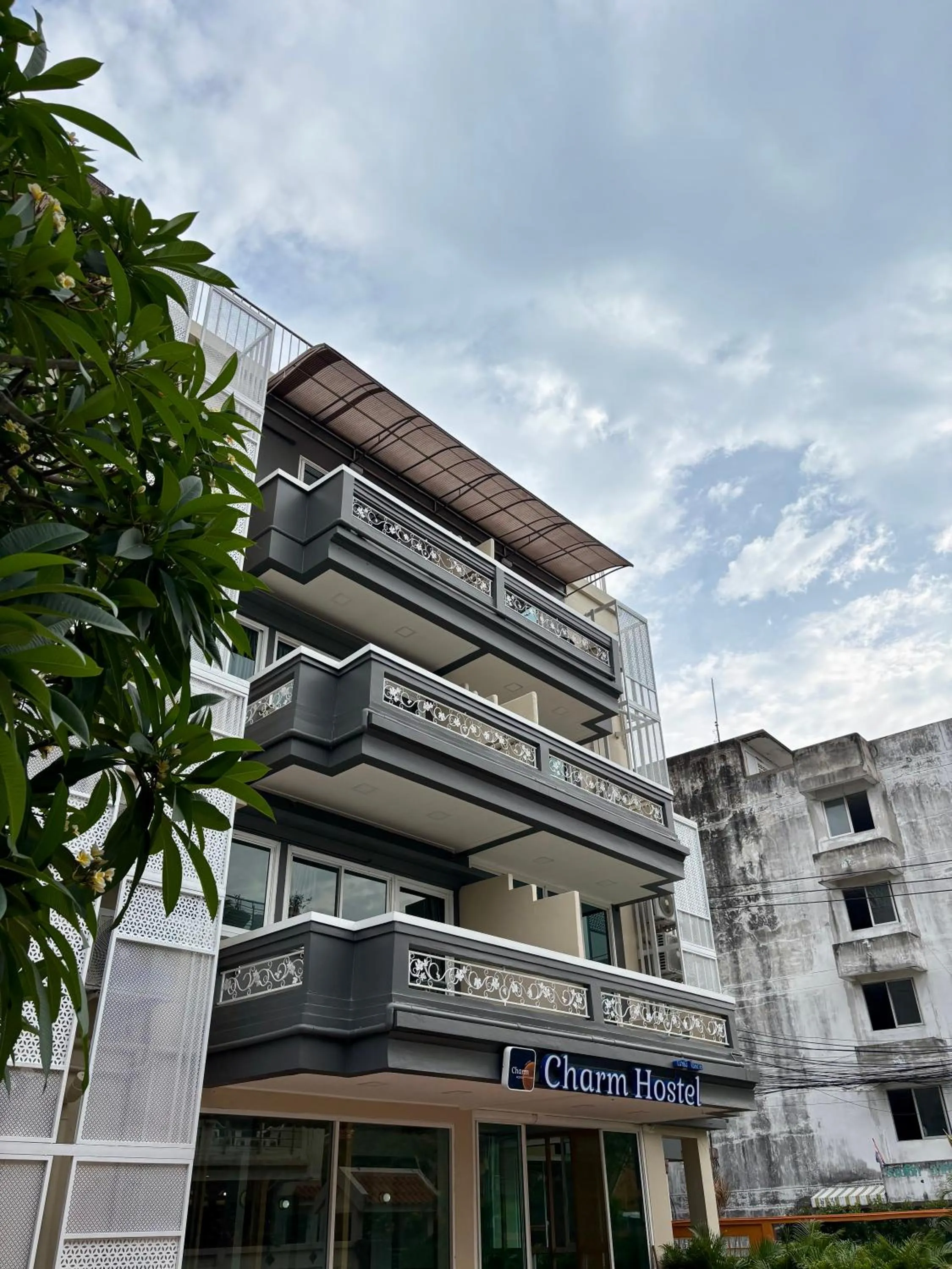 Property building in Charm Hostel at Pratumnak