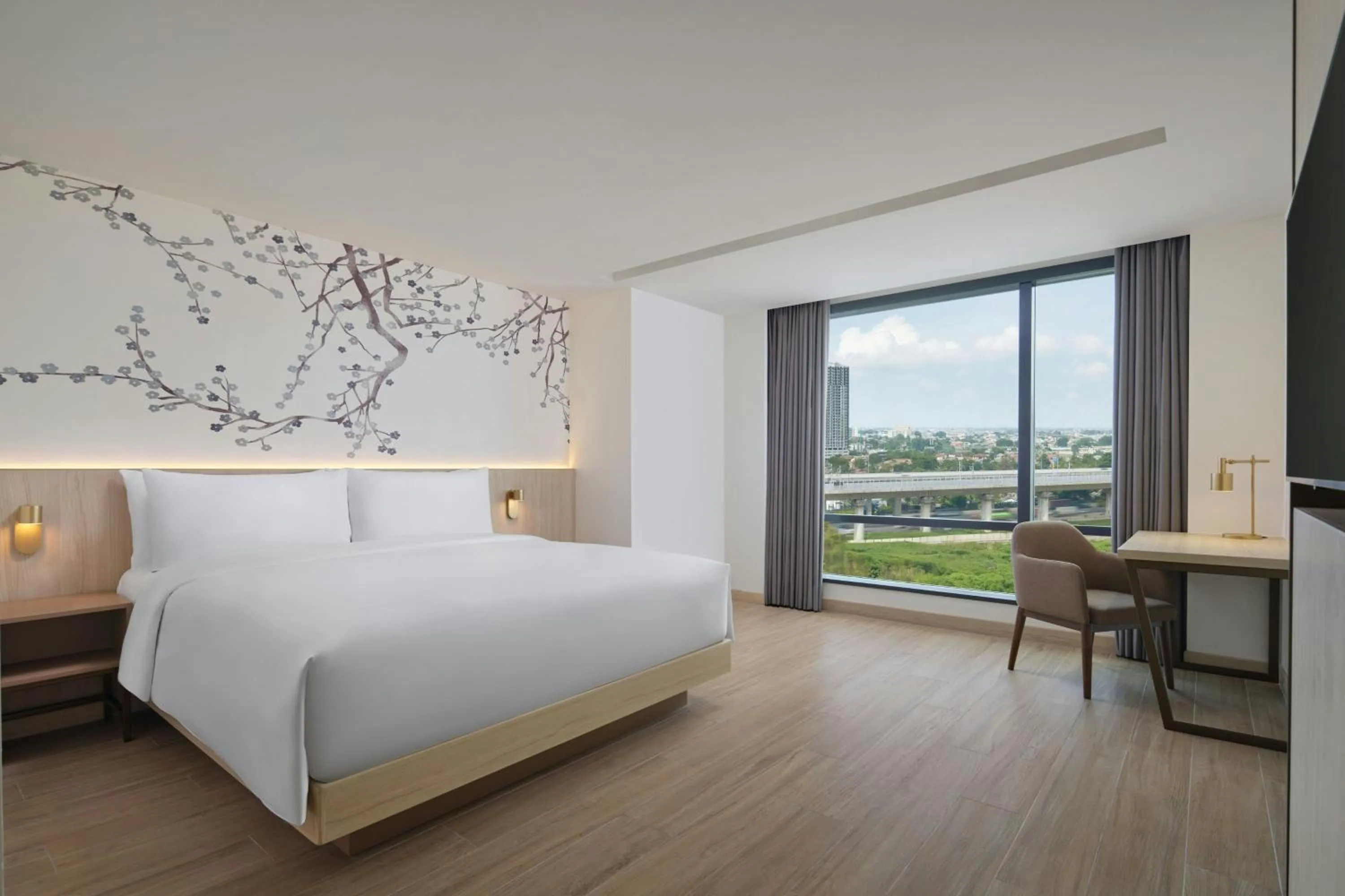 Bedroom, Bed in Fairfield by Marriott Bekasi