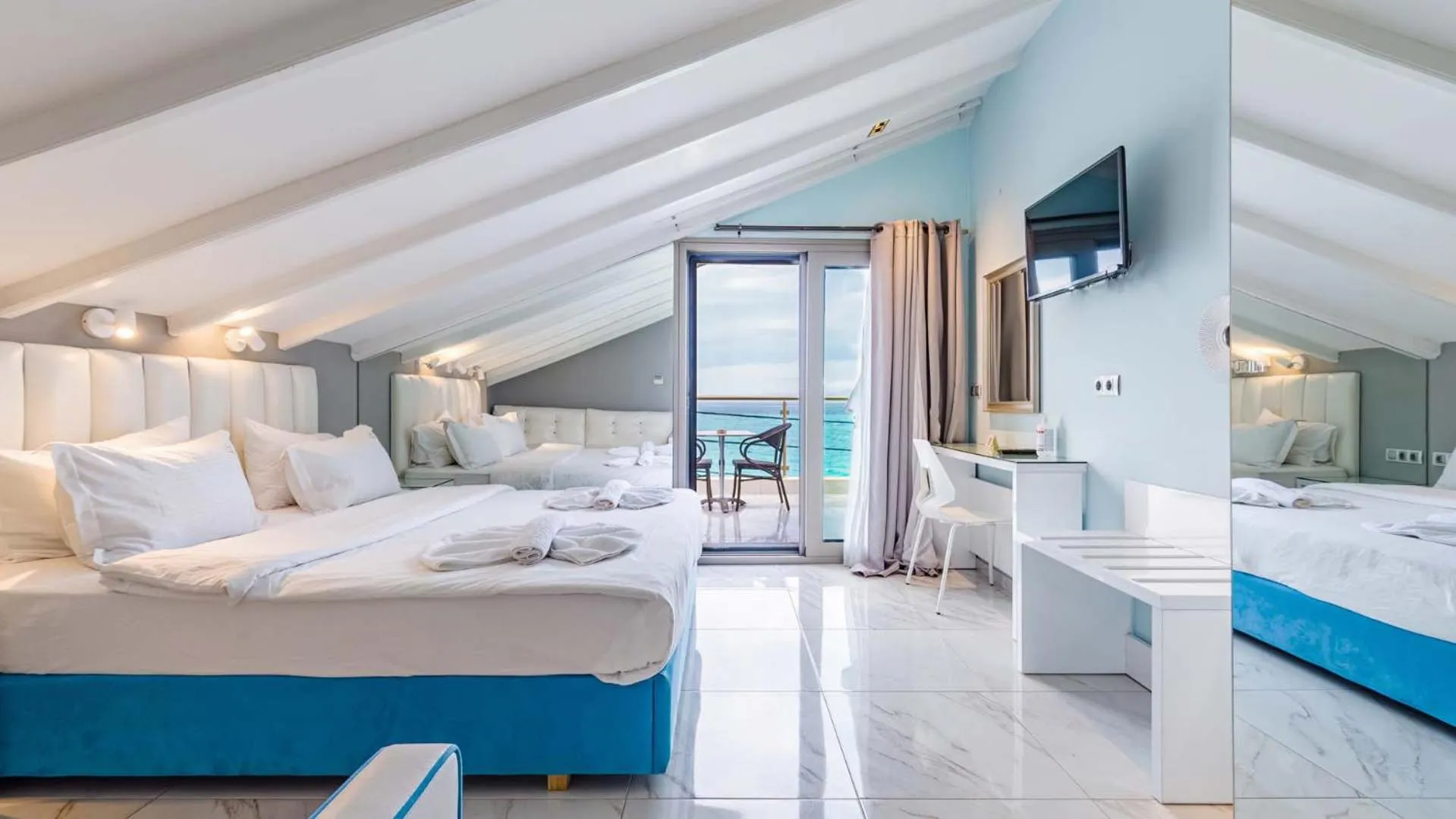 TV and multimedia, Bed in Alpha Luxury Suites