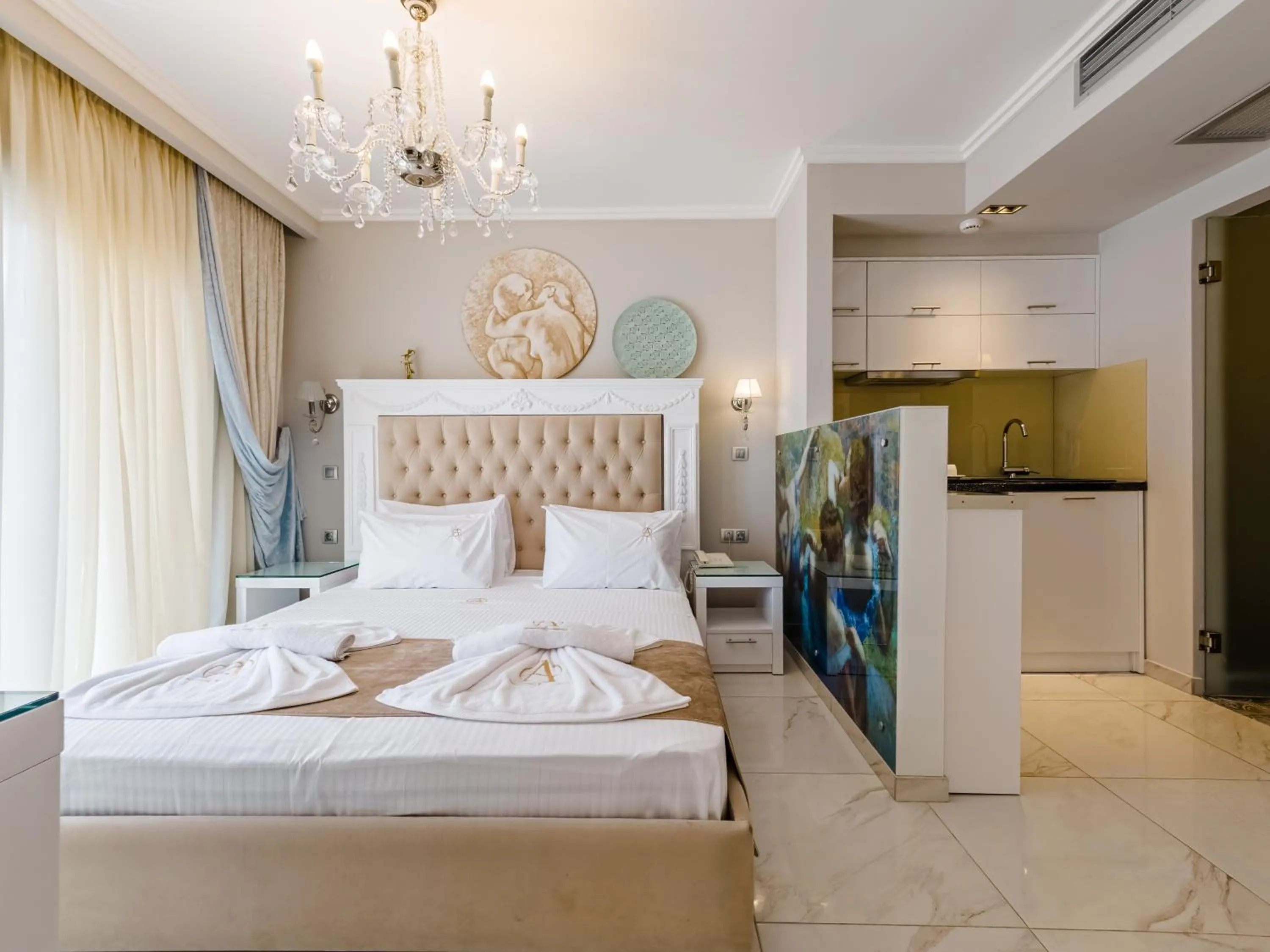 Bed in Alpha Luxury Suites