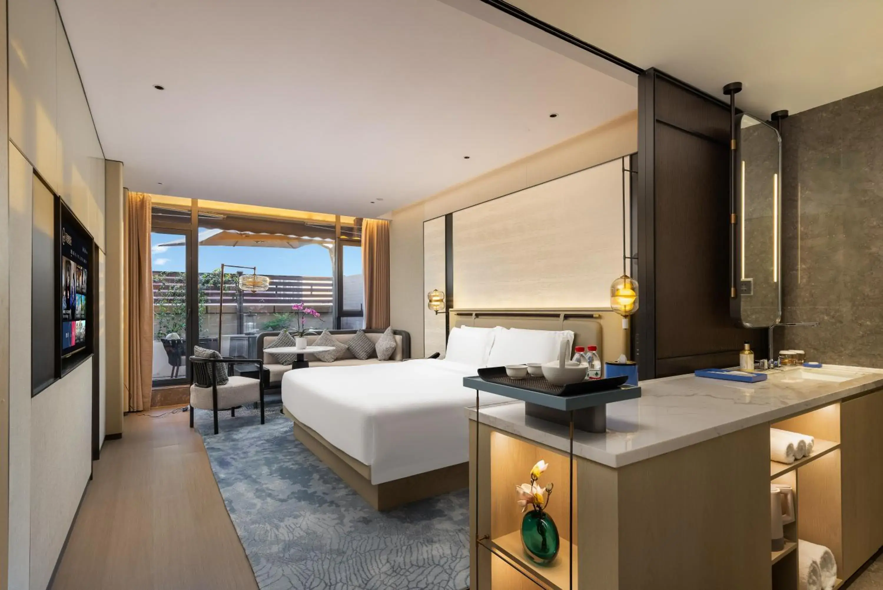 Double Room with Balcony - single occupancy in Shanghai Hongqiao Heyitang Hotel Beixinjing Subway Station Branch Double Room with Balcony - single occupancy in Shanghai Hongqiao Heyitang Hotel Beixinjing Subway Station Branch
