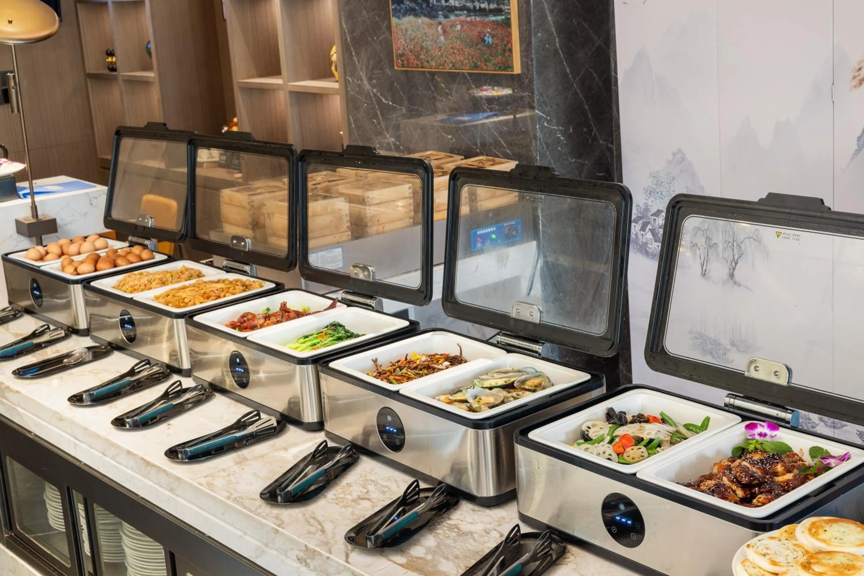 Breakfast in Shanghai Hongqiao Heyitang Hotel Beixinjing Subway Station Branch