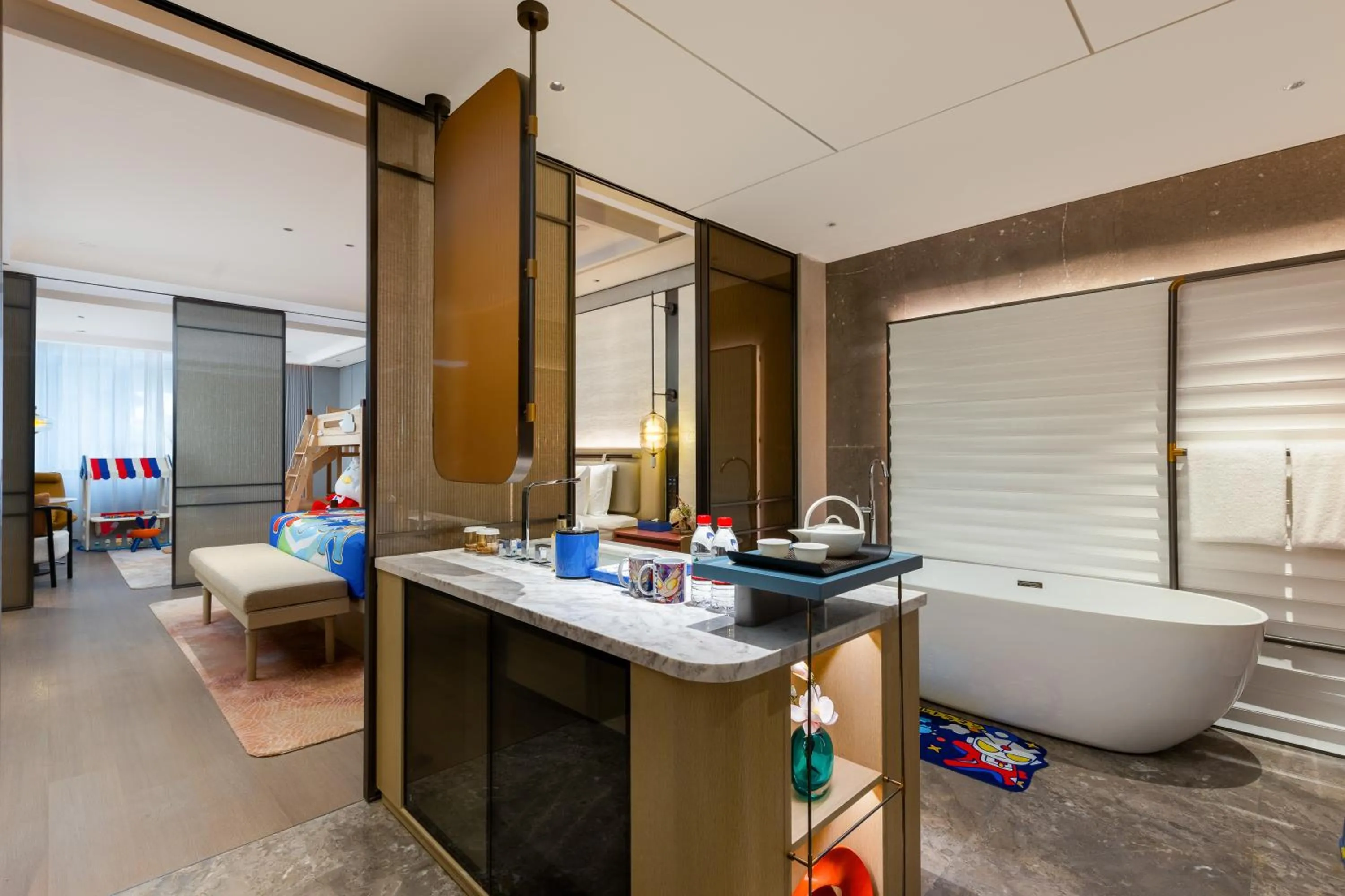 Bed in Shanghai Hongqiao Heyitang Hotel Beixinjing Subway Station Branch