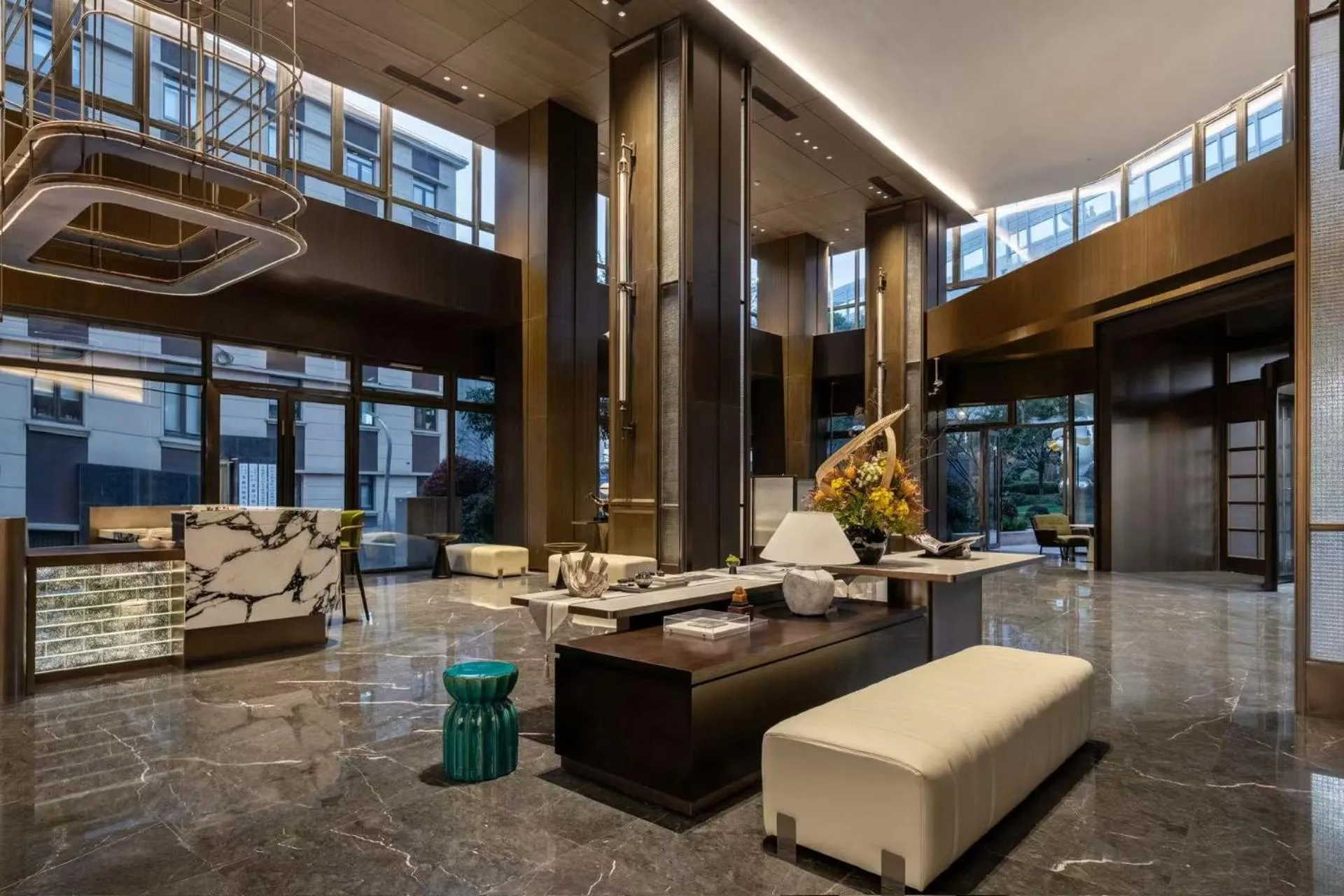 Lobby or reception in Shanghai Hongqiao Heyitang Hotel Beixinjing Subway Station Branch