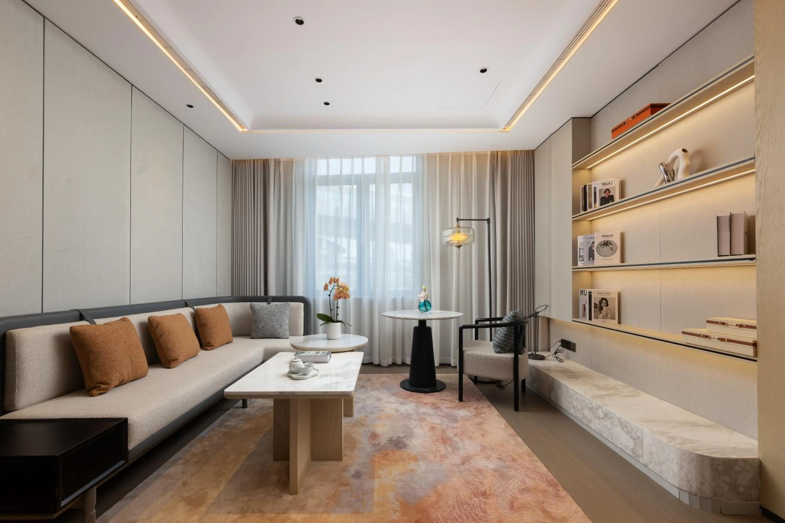 Living room in Shanghai Hongqiao Heyitang Hotel Beixinjing Subway Station Branch
